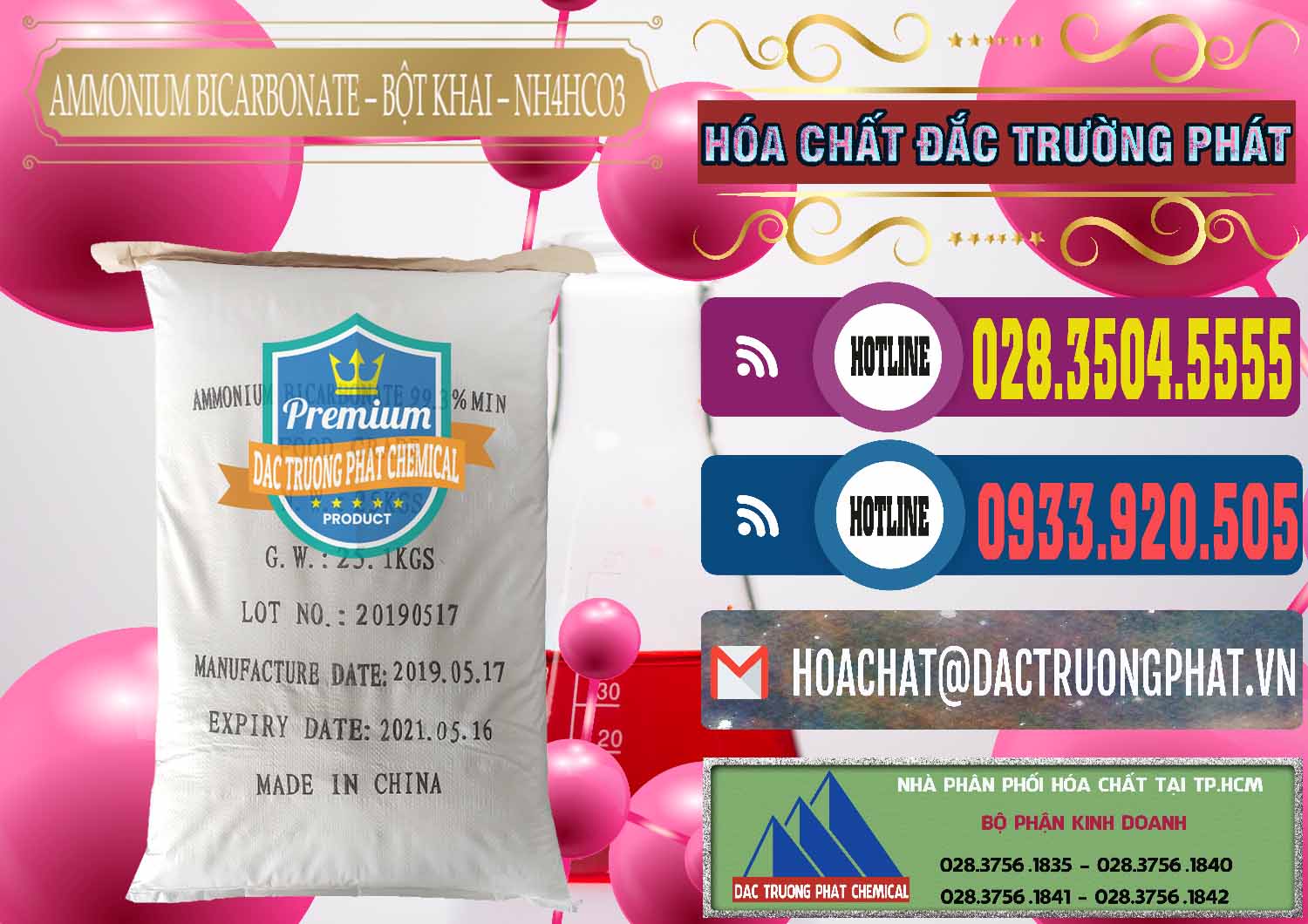 Cty chuyên kinh doanh & bán Ammonium Bicarbonate - Bột Khai Food Grade Trung Quốc China - 0018 - Cty phân phối & bán hóa chất tại TP.HCM - muabanhoachat.com.vn