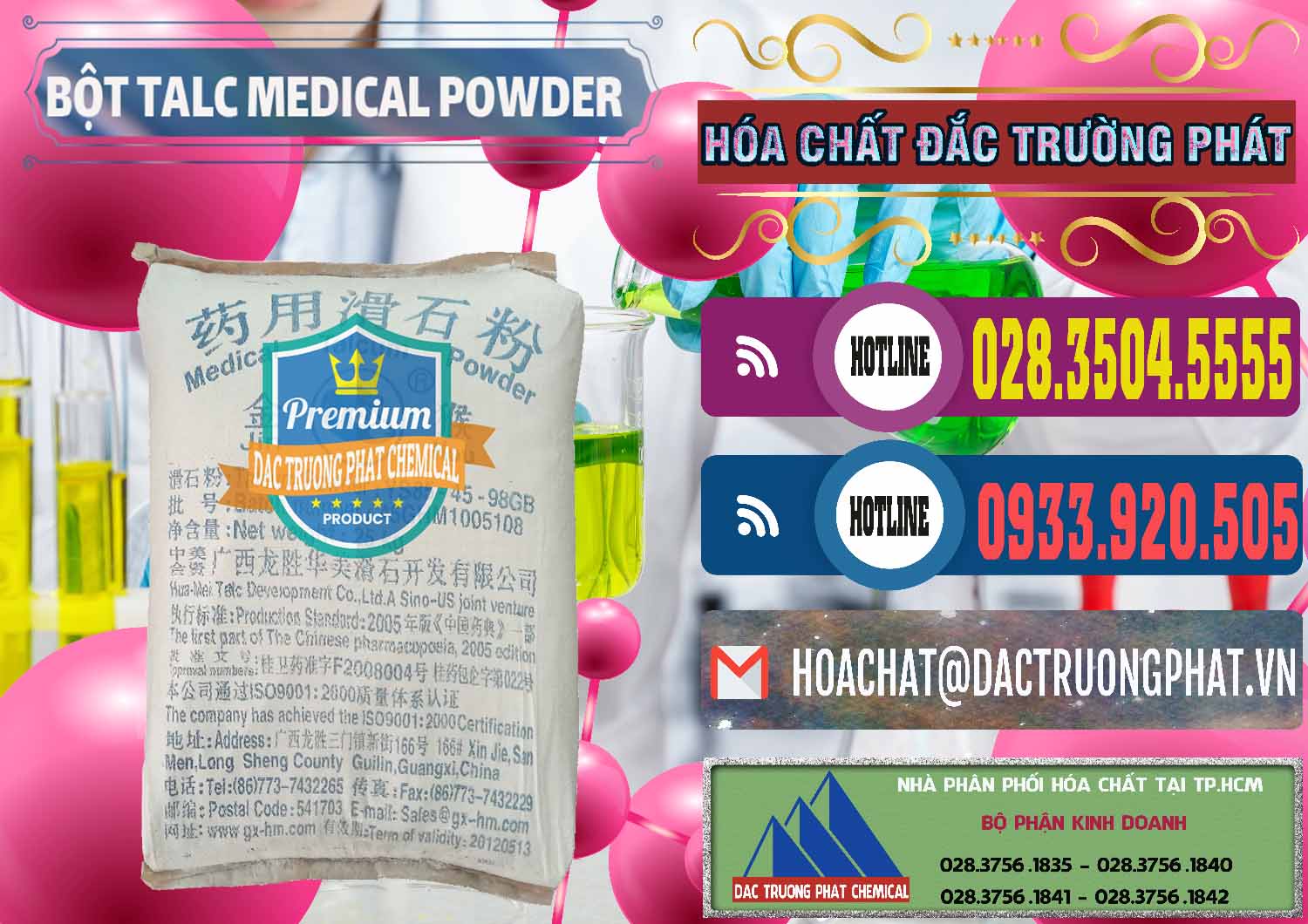 Công ty phân phối ( bán ) Bột Talc Medical Powder Trung Quốc China - 0036 - Công ty phân phối - cung cấp hóa chất tại TP.HCM - muabanhoachat.com.vn