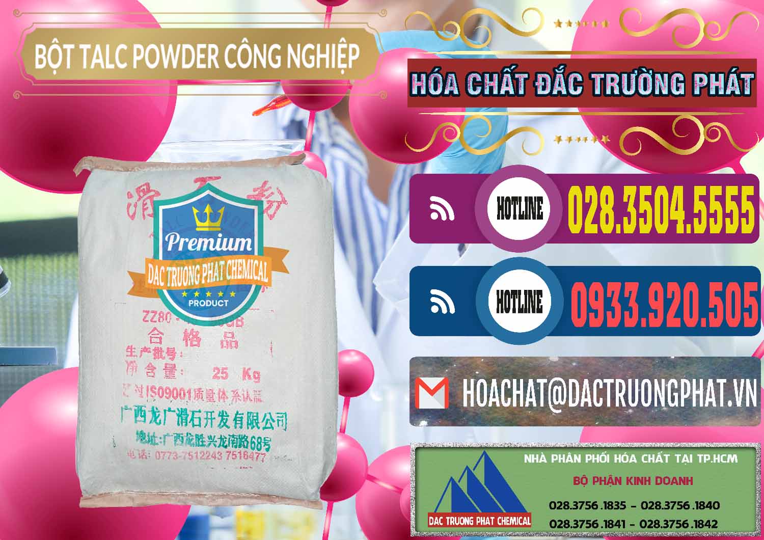 Nhà nhập khẩu & bán Bột Talc Powder Công Nghiệp Trung Quốc China - 0037 - Cty kinh doanh & cung cấp hóa chất tại TP.HCM - muabanhoachat.com.vn