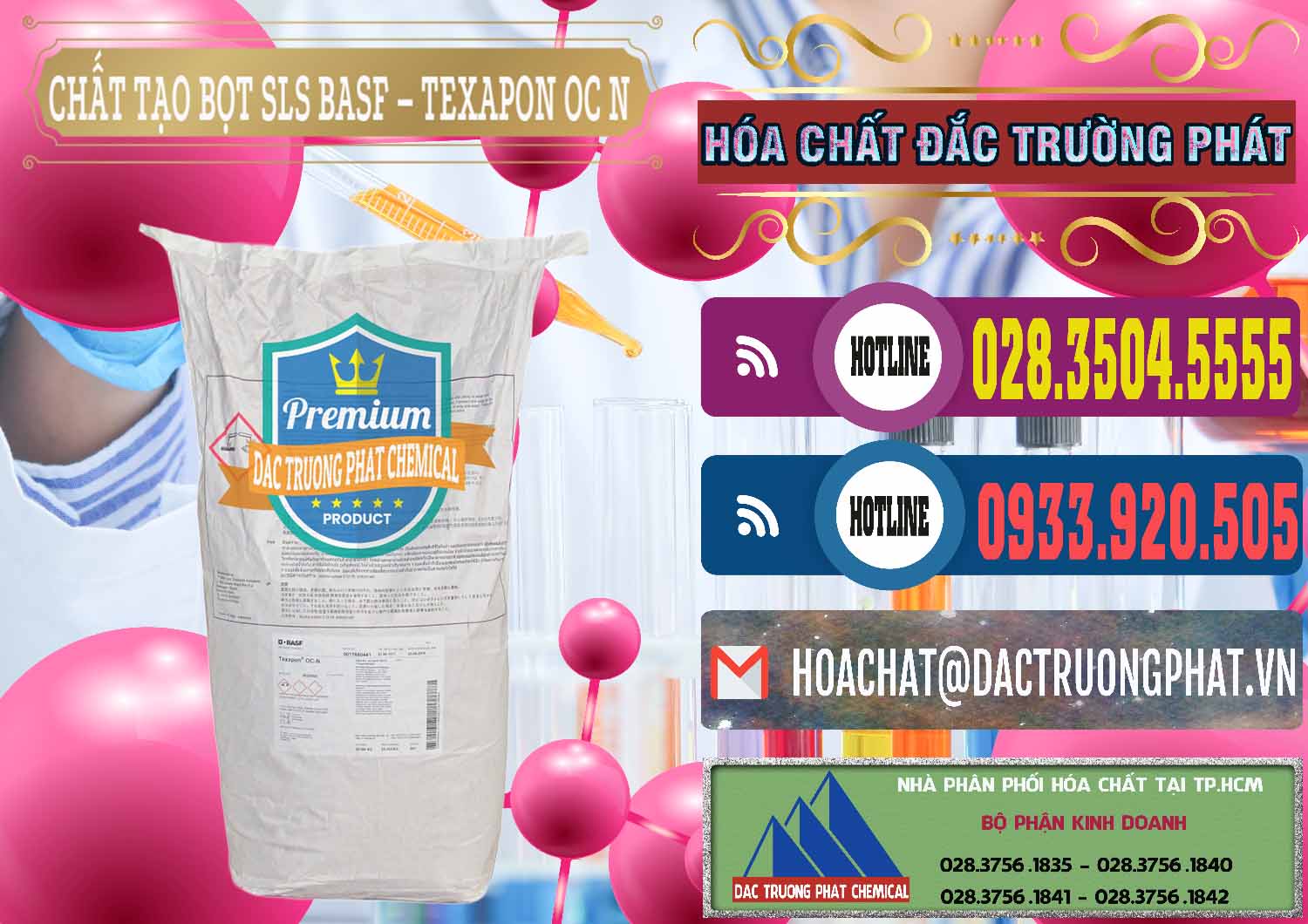 Nơi chuyên bán _ phân phối Chất Tạo Bọt SLS - Sodium Lauryl Sulfate BASF Texapon OC N - 0049 - Đơn vị bán _ cung cấp hóa chất tại TP.HCM - muabanhoachat.com.vn