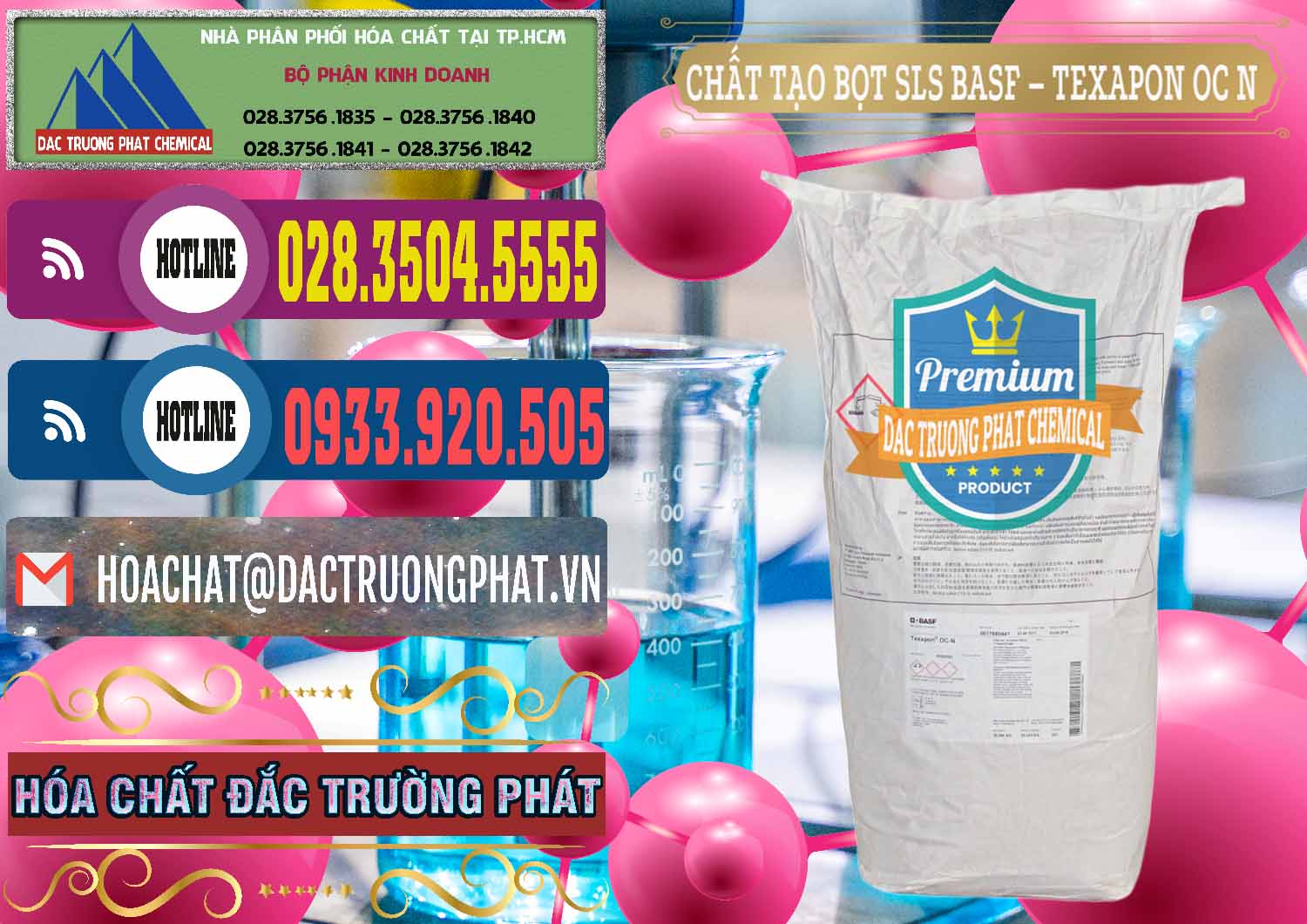 Phân phối _ bán Chất Tạo Bọt SLS - Sodium Lauryl Sulfate BASF Texapon OC N - 0049 - Cty chuyên nhập khẩu và phân phối hóa chất tại TP.HCM - muabanhoachat.com.vn