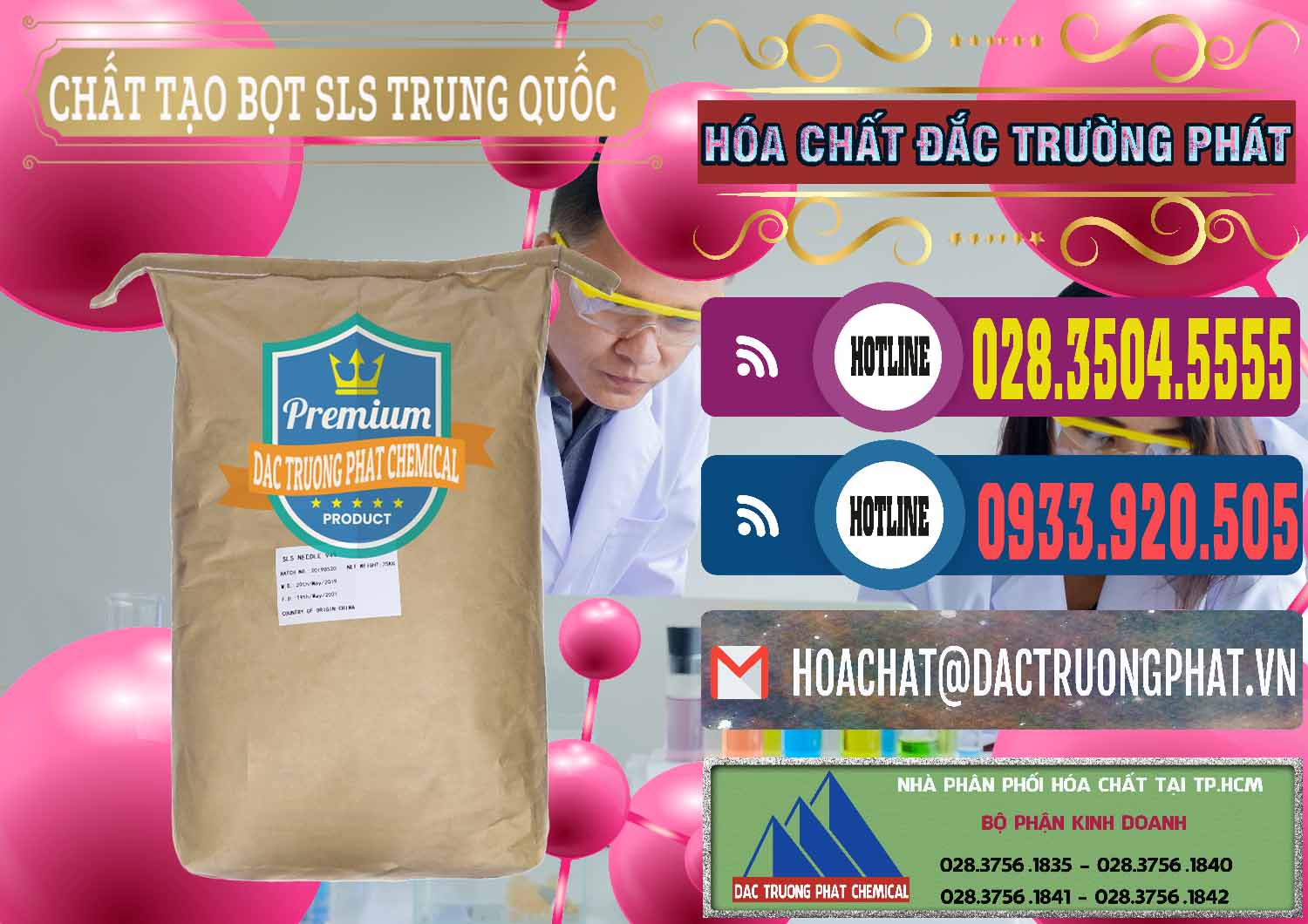 Công ty kinh doanh ( bán ) Chất Tạo Bọt SLS - Sodium Lauryl Sulfate Trung Quốc China - 0048 - Kinh doanh và phân phối hóa chất tại TP.HCM - muabanhoachat.com.vn