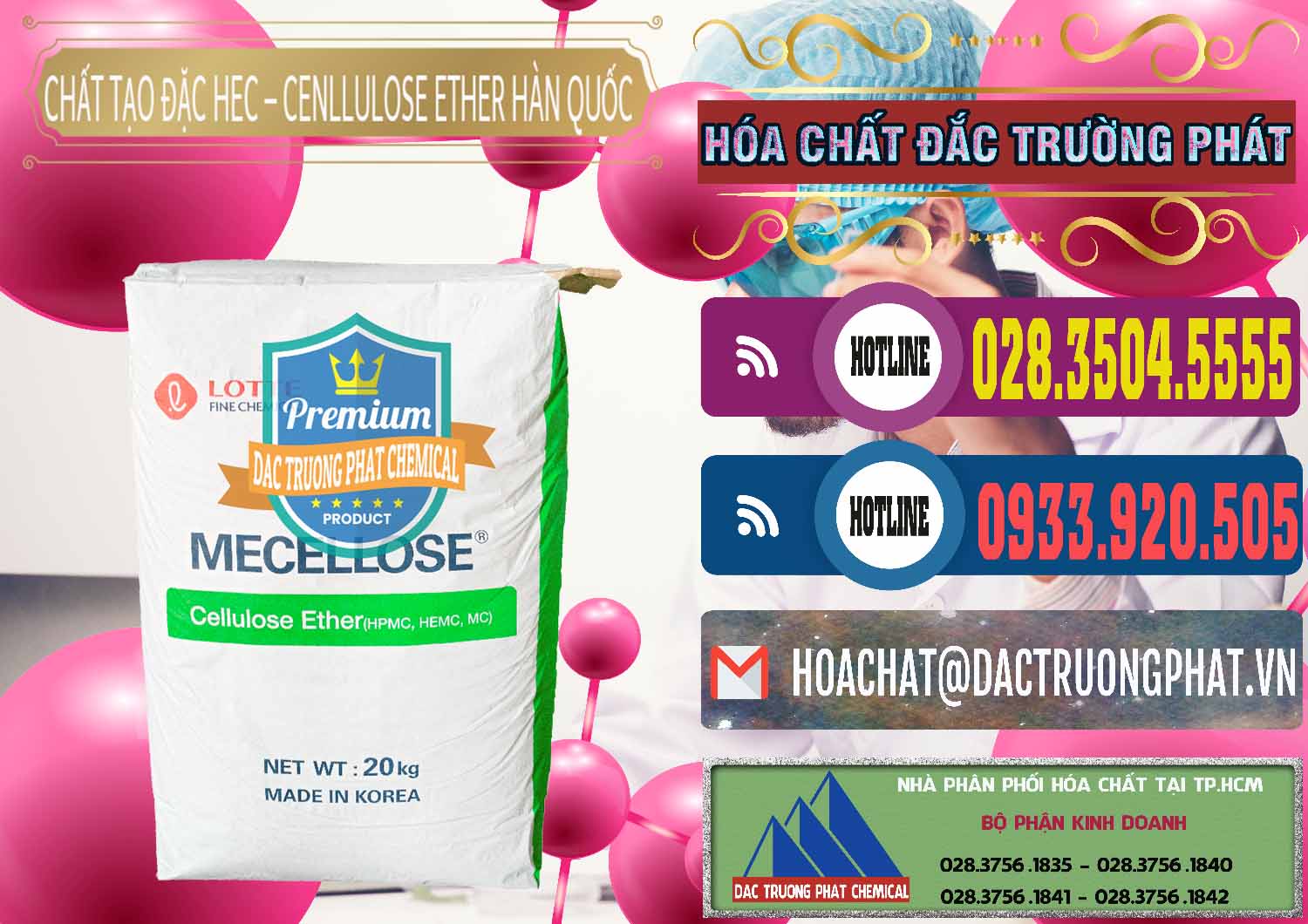 Chuyên cung cấp ( bán ) Chất Tạo Đặc Hec Mecellose – Cenllulose Ether Lotte Hàn Quốc Korea - 0050 - Đơn vị chuyên kinh doanh & cung cấp hóa chất tại TP.HCM - muabanhoachat.com.vn