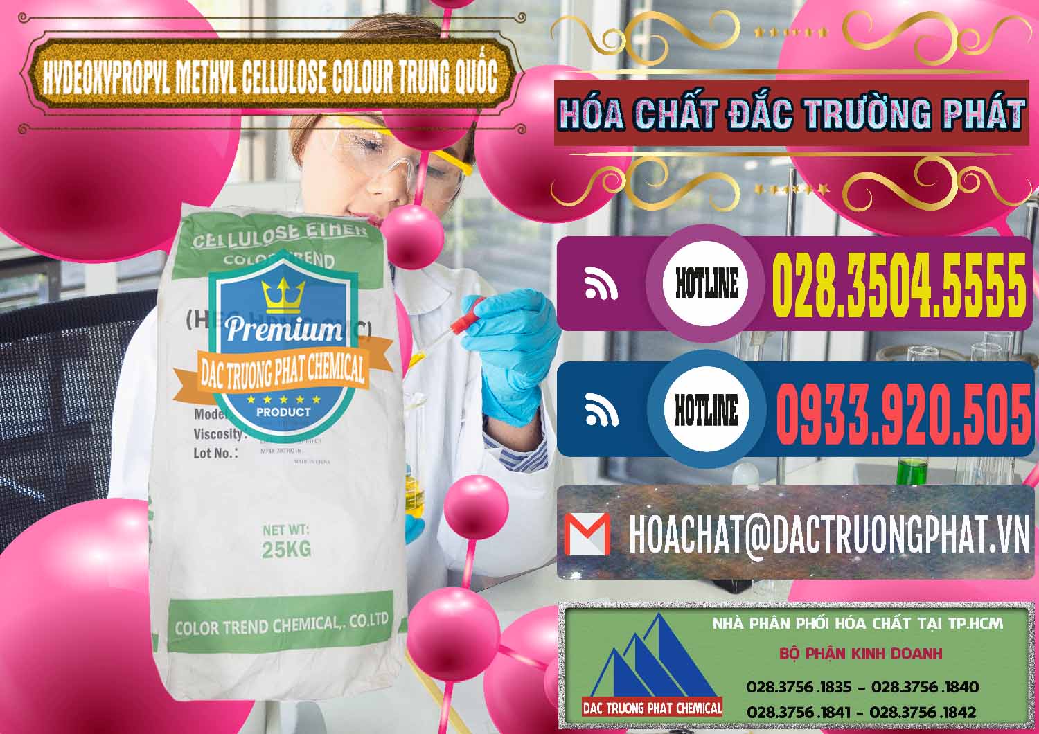 Cty phân phối ( bán ) Chất Tạo Đặc HPMC - Hydroxypropyl Methyl Cellulose Color Trung Quốc China - 0397 - Công ty nhập khẩu _ cung cấp hóa chất tại TP.HCM - muabanhoachat.com.vn