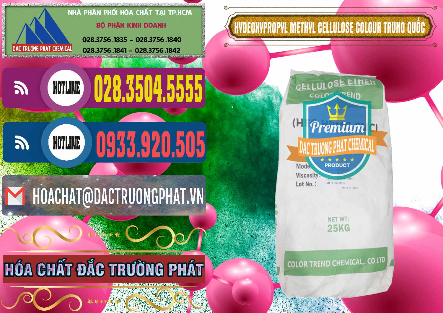 Công ty cung cấp _ bán Chất Tạo Đặc HPMC - Hydroxypropyl Methyl Cellulose Color Trung Quốc China - 0397 - Đơn vị chuyên phân phối ( bán ) hóa chất tại TP.HCM - muabanhoachat.com.vn