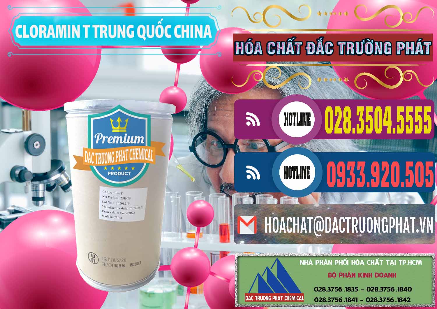 Cty bán _ cung cấp Cloramin T Khử Trùng, Diệt Khuẩn Trung Quốc China - 0301 - Phân phối ( cung ứng ) hóa chất tại TP.HCM - muabanhoachat.com.vn