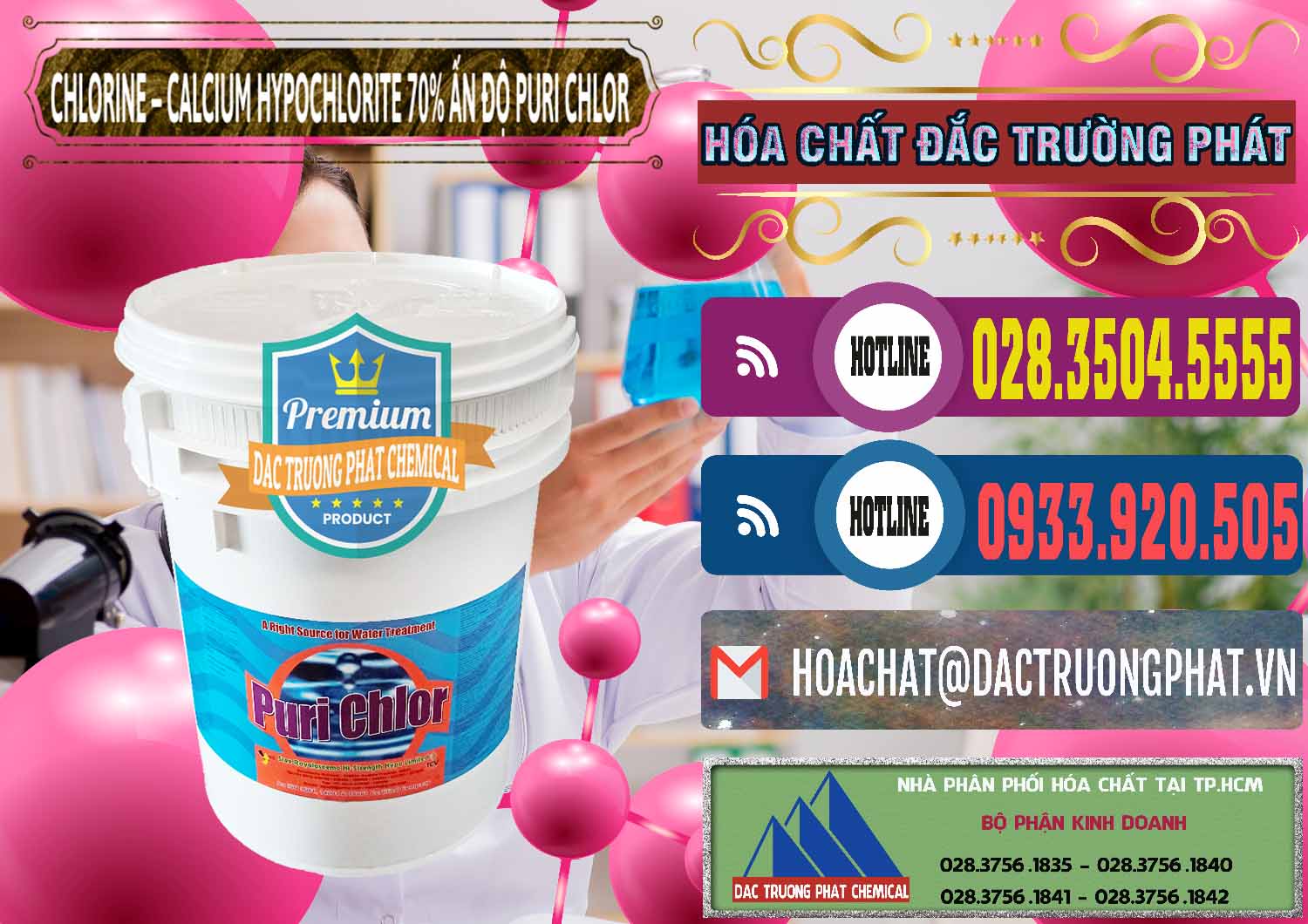Nơi chuyên bán & cung ứng Chlorine – Clorin 70% Puri Chlo Ấn Độ India - 0123 - Đơn vị chuyên cung cấp & bán hóa chất tại TP.HCM - muabanhoachat.com.vn
