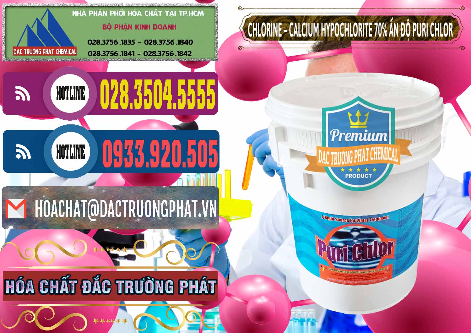 Cty chuyên phân phối _ bán Chlorine – Clorin 70% Puri Chlo Ấn Độ India - 0123 - Nơi chuyên nhập khẩu _ phân phối hóa chất tại TP.HCM - muabanhoachat.com.vn