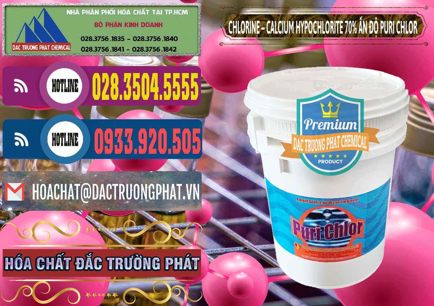 Nhà cung ứng và bán Chlorine – Clorin 70% Puri Chlo Ấn Độ India - 0123 - Chuyên bán ( phân phối ) hóa chất tại TP.HCM - muabanhoachat.com.vn