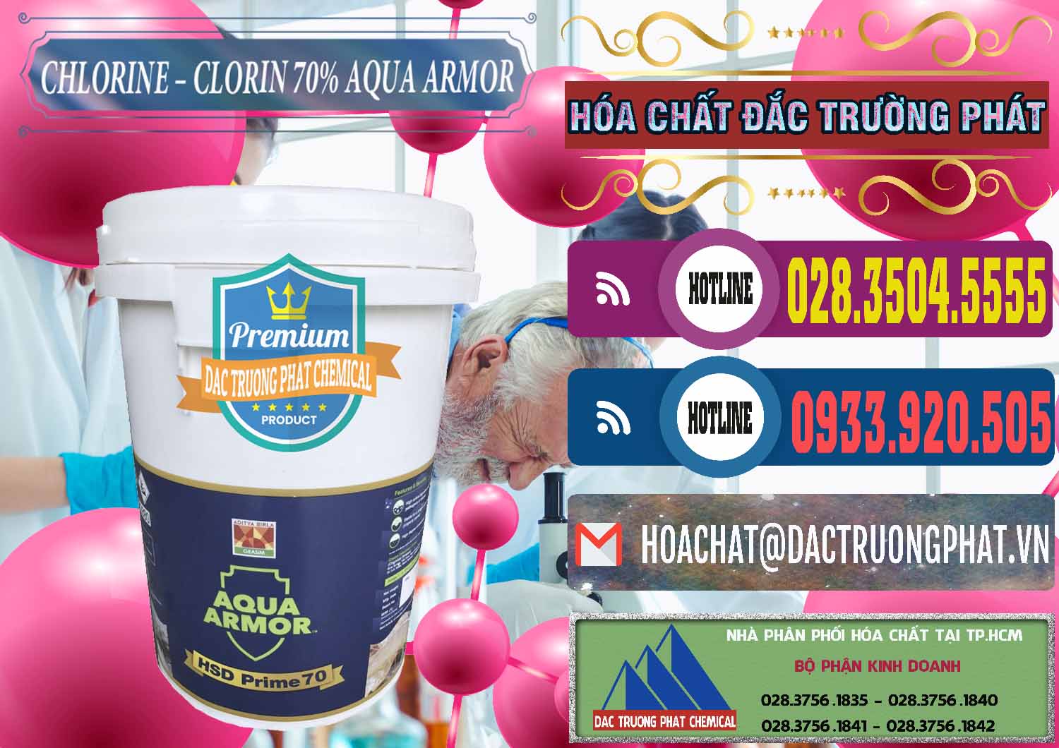 Công ty bán ( phân phối ) Chlorine – Clorin 70% Aqua Armor Aditya Birla Grasim Ấn Độ India - 0241 - Cty phân phối _ kinh doanh hóa chất tại TP.HCM - muabanhoachat.com.vn