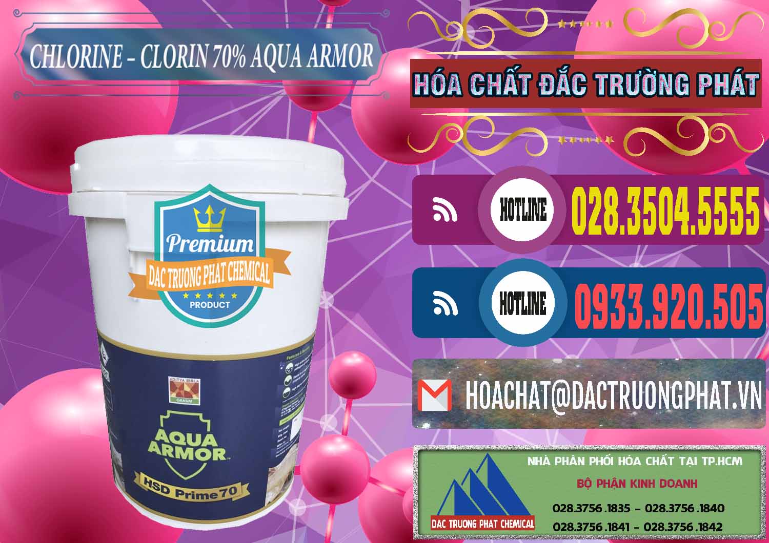 Đơn vị chuyên nhập khẩu ( bán ) Chlorine – Clorin 70% Aqua Armor Aditya Birla Grasim Ấn Độ India - 0241 - Nhà phân phối và cung ứng hóa chất tại TP.HCM - muabanhoachat.com.vn