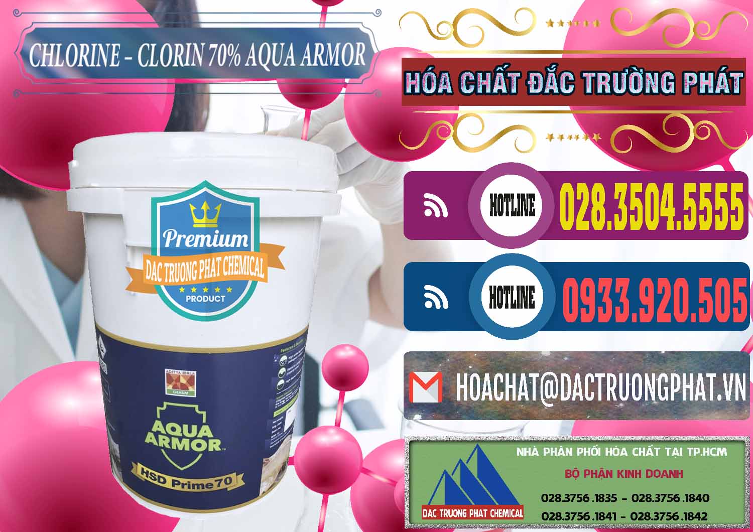 Công ty phân phối và bán Chlorine – Clorin 70% Aqua Armor Aditya Birla Grasim Ấn Độ India - 0241 - Cty chuyên nhập khẩu - phân phối hóa chất tại TP.HCM - muabanhoachat.com.vn