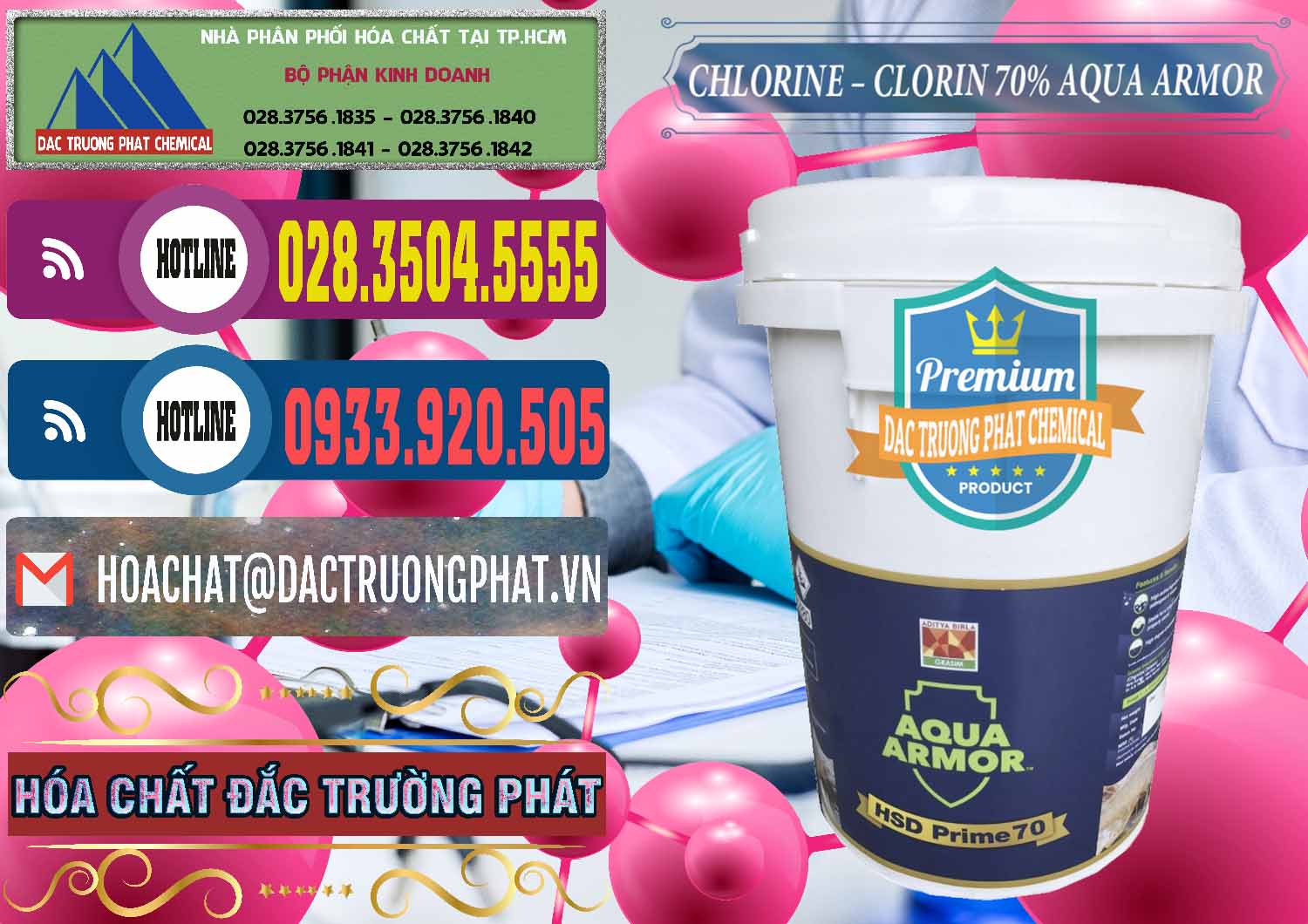 Đơn vị chuyên nhập khẩu - bán Chlorine – Clorin 70% Aqua Armor Aditya Birla Grasim Ấn Độ India - 0241 - Cty nhập khẩu - phân phối hóa chất tại TP.HCM - muabanhoachat.com.vn
