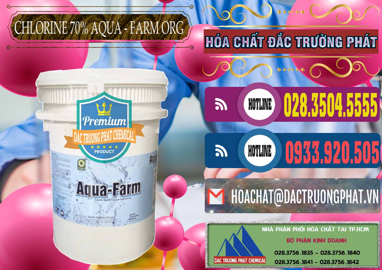Nhà cung ứng _ bán Chlorine – Clorin 70% Aqua - Farm ORG Organic Ấn Độ India - 0246 - Cty phân phối và cung cấp hóa chất tại TP.HCM - muabanhoachat.com.vn