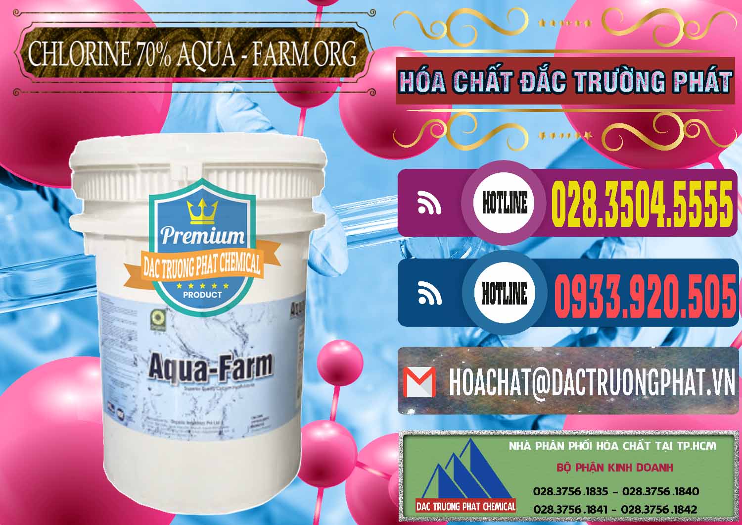 Nhà cung ứng _ bán Chlorine – Clorin 70% Aqua - Farm ORG Organic Ấn Độ India - 0246 - Chuyên phân phối và cung cấp hóa chất tại TP.HCM - muabanhoachat.com.vn