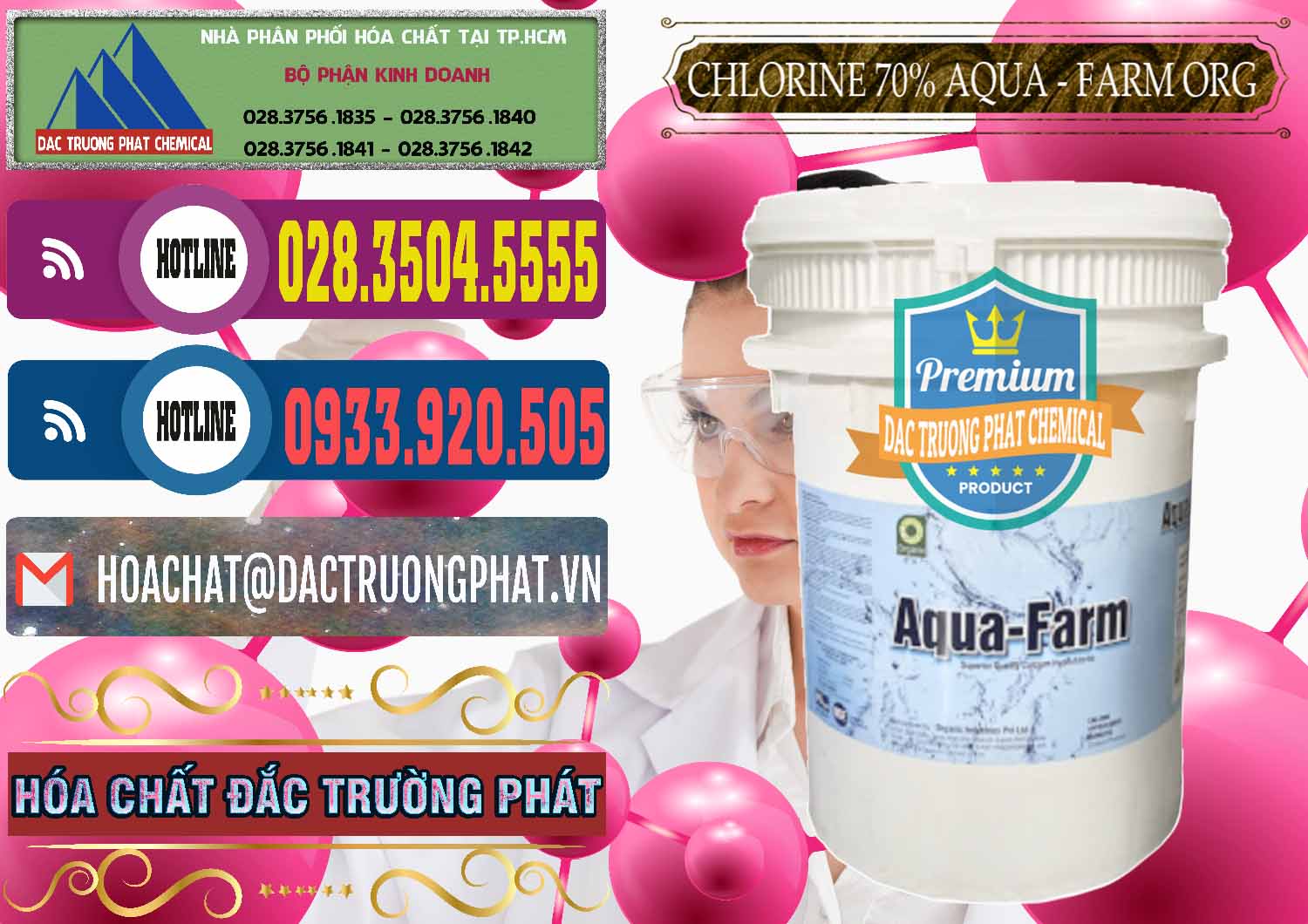 Chuyên cung ứng ( bán ) Chlorine – Clorin 70% Aqua - Farm ORG Organic Ấn Độ India - 0246 - Đơn vị bán & phân phối hóa chất tại TP.HCM - muabanhoachat.com.vn