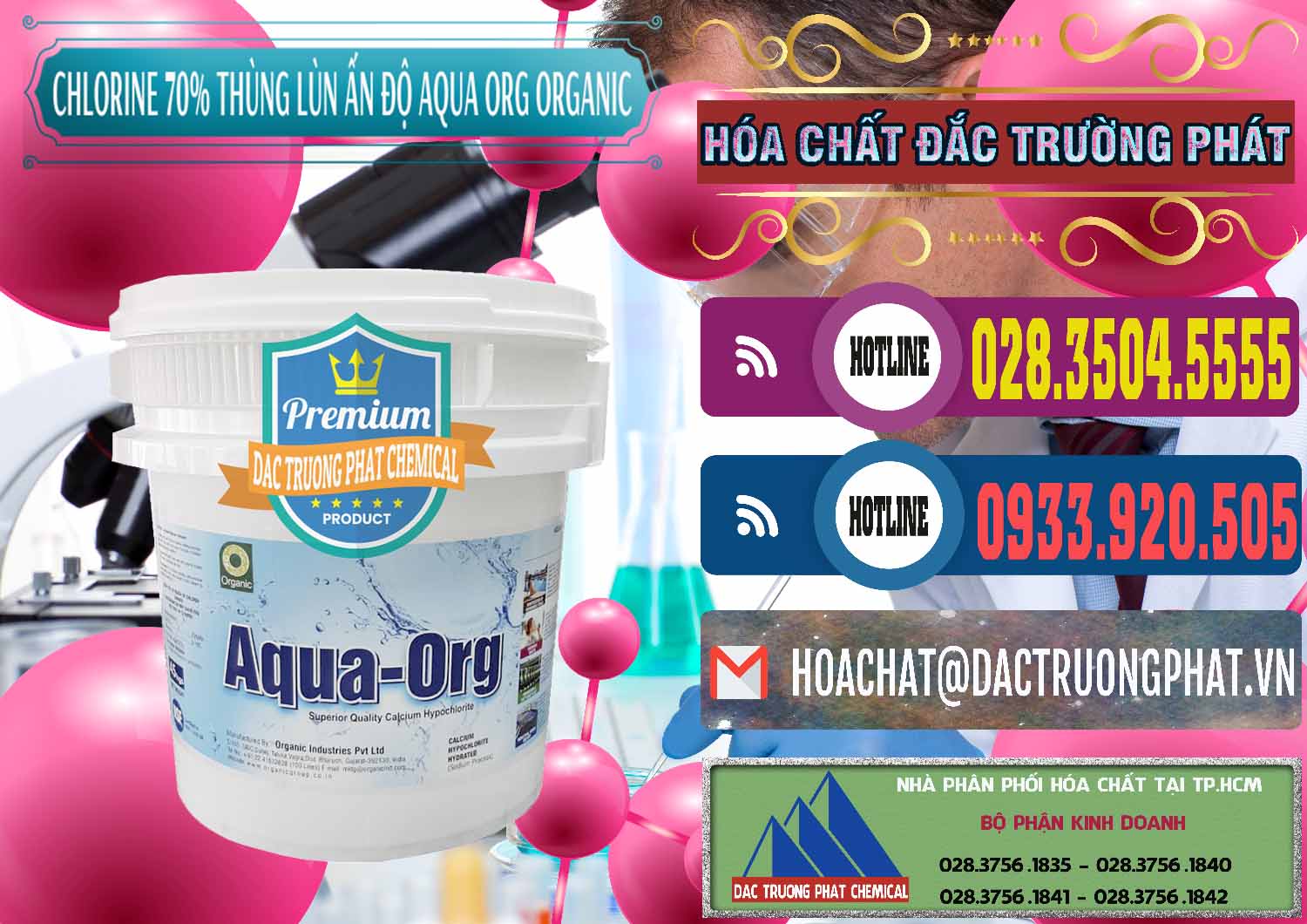 Bán & cung cấp Chlorine – Clorin 70% Thùng Lùn Ấn Độ Aqua ORG Organic India - 0212 - Đơn vị chuyên phân phối & nhập khẩu hóa chất tại TP.HCM - muabanhoachat.com.vn