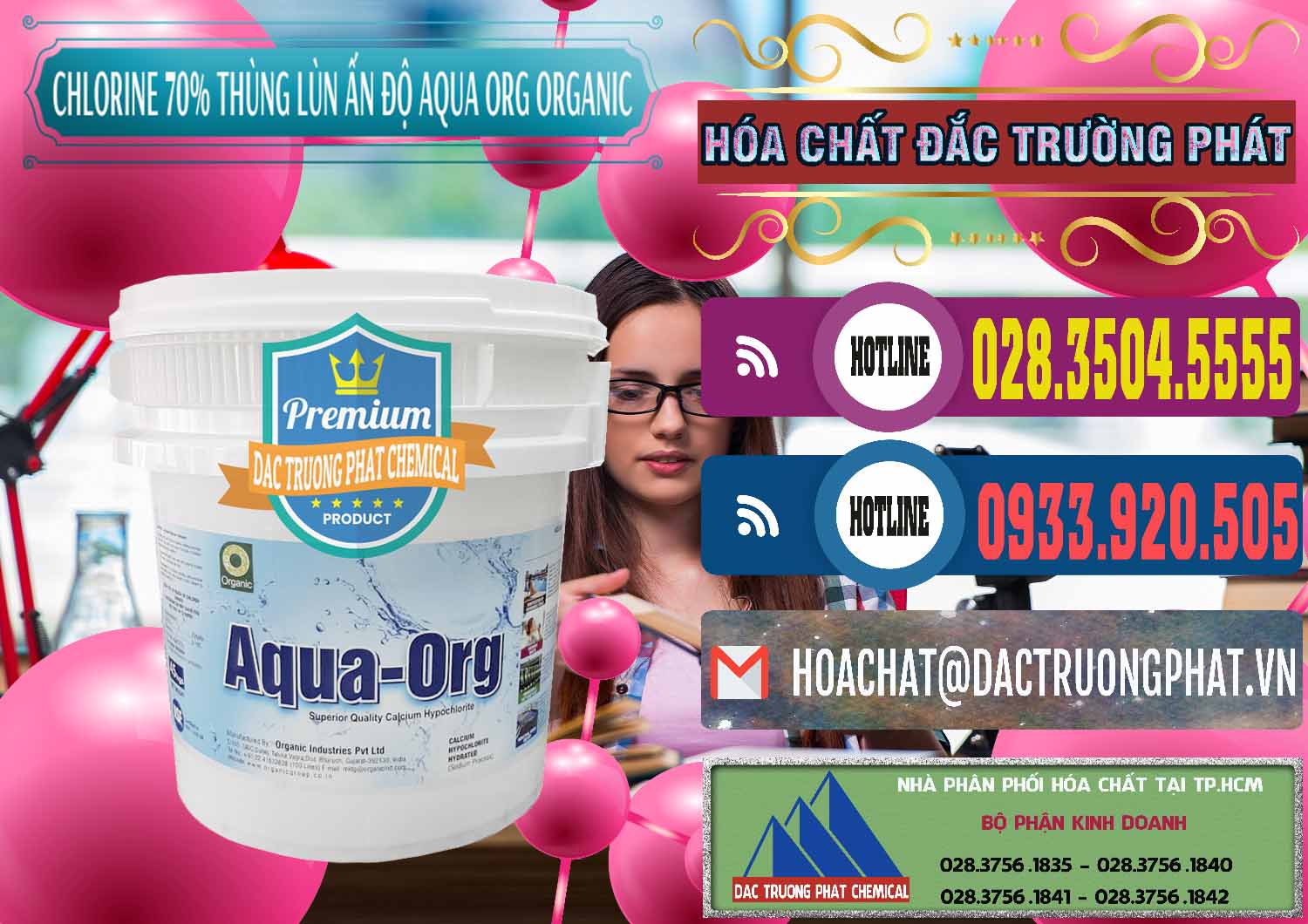 Công ty chuyên bán và phân phối Chlorine – Clorin 70% Thùng Lùn Ấn Độ Aqua ORG Organic India - 0212 - Công ty chuyên cung cấp và nhập khẩu hóa chất tại TP.HCM - muabanhoachat.com.vn
