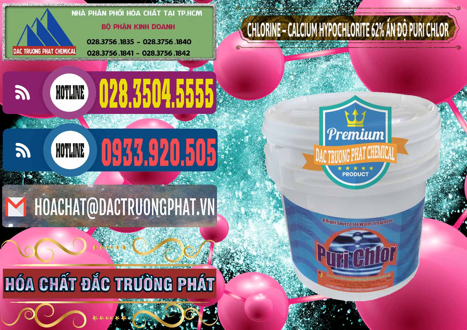 Nhà cung cấp - bán Chlorine – Clorin 62% Puri Chlo Ấn Độ India - 0052 - Cty chuyên phân phối _ kinh doanh hóa chất tại TP.HCM - muabanhoachat.com.vn