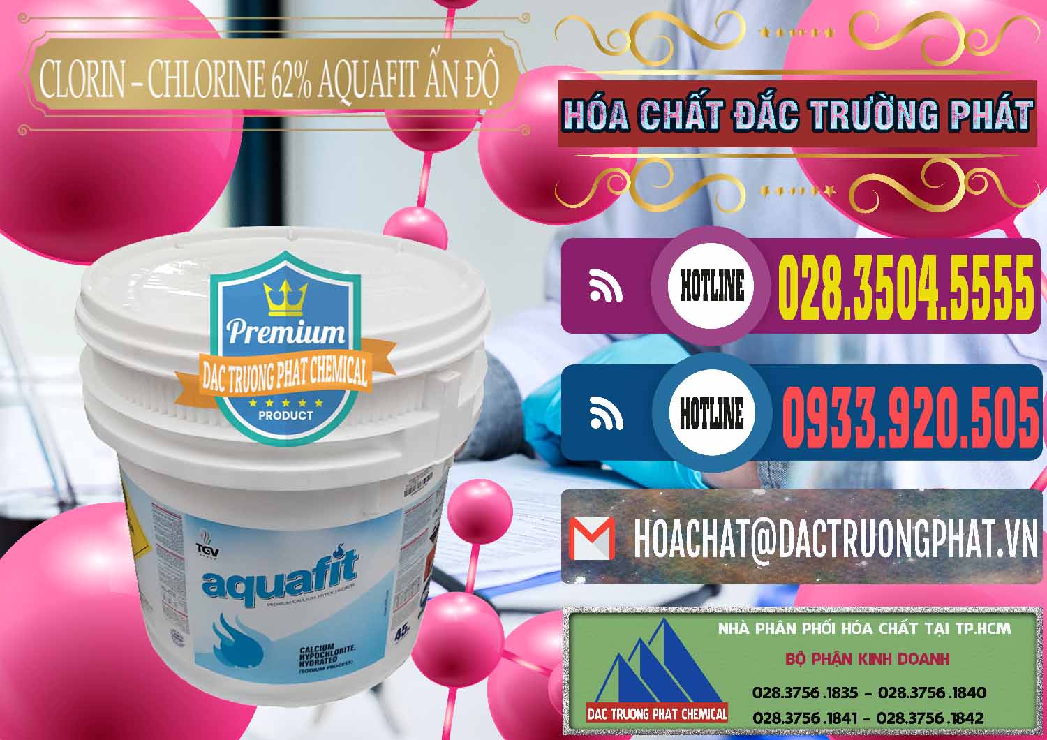 Đơn vị chuyên bán ( cung ứng ) Clorin - Chlorine 62% Aquafit Thùng Lùn Ấn Độ India - 0057 - Nhà cung cấp và kinh doanh hóa chất tại TP.HCM - muabanhoachat.com.vn