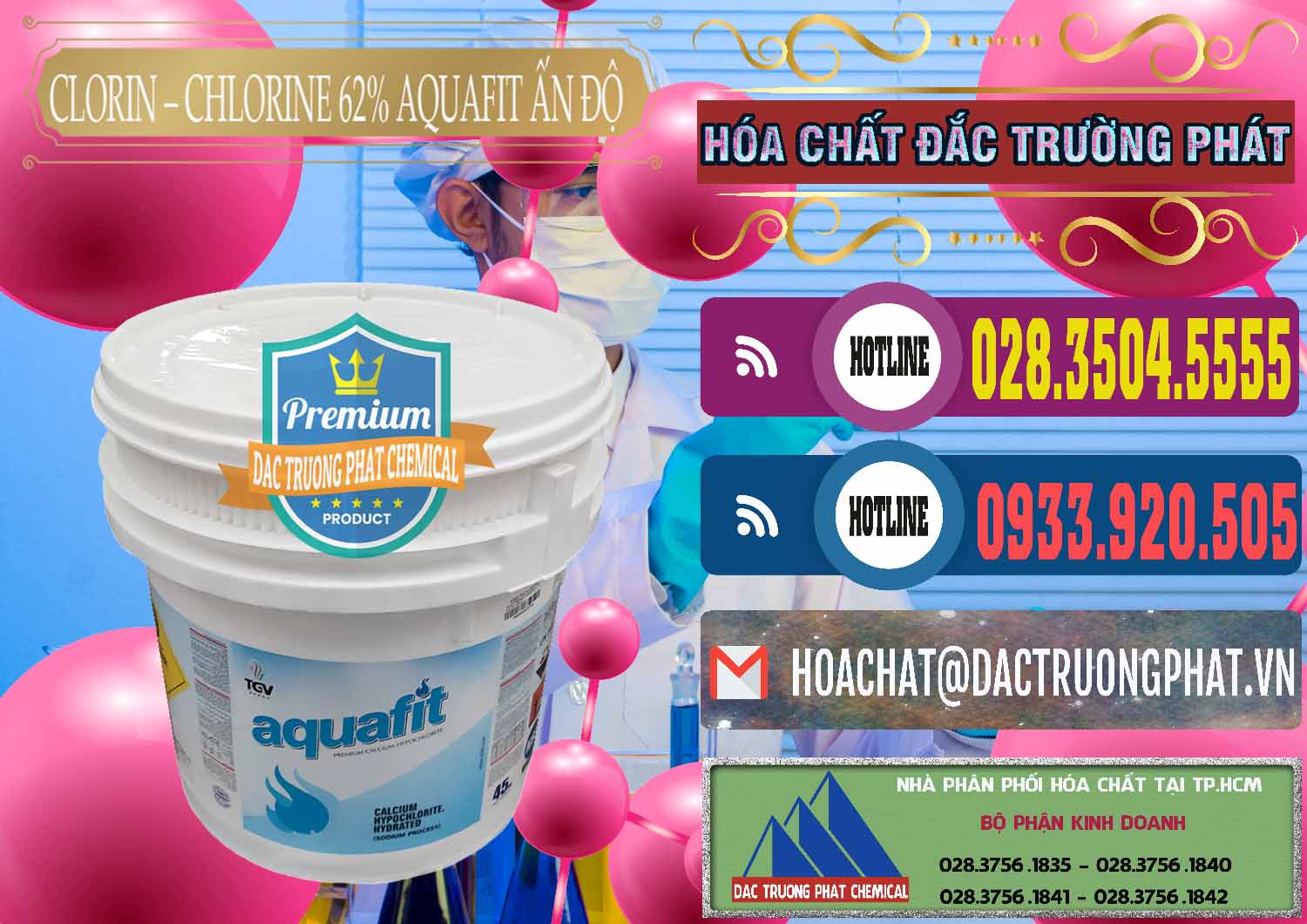 Cty chuyên phân phối _ bán Clorin - Chlorine 62% Aquafit Thùng Lùn Ấn Độ India - 0057 - Công ty nhập khẩu - phân phối hóa chất tại TP.HCM - muabanhoachat.com.vn