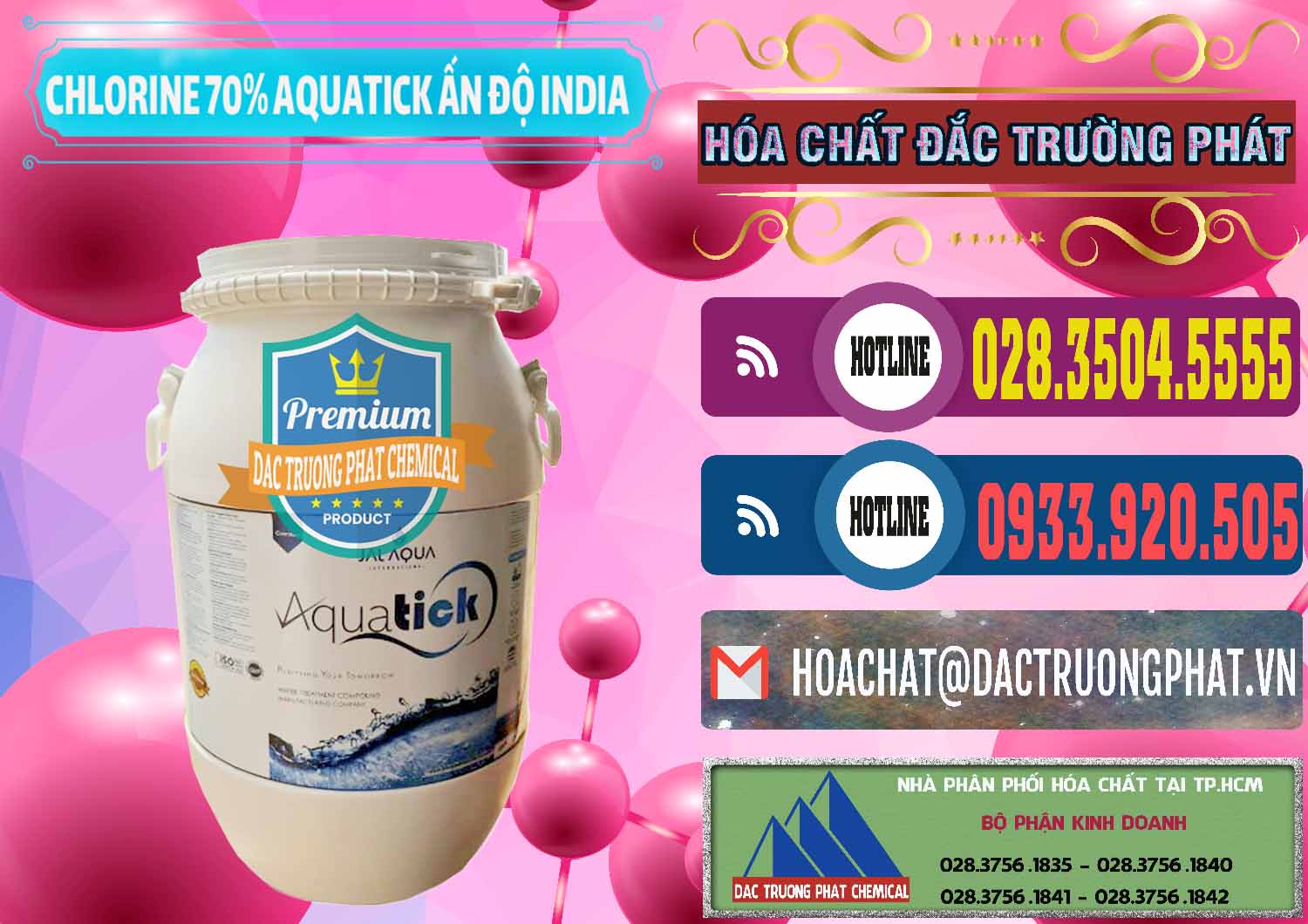 Chuyên bán - phân phối Chlorine – Clorin 70% Aquatick Jal Aqua Ấn Độ India - 0215 - Nơi nhập khẩu - cung cấp hóa chất tại TP.HCM - muabanhoachat.com.vn
