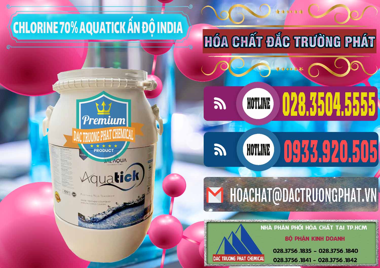 Nơi nhập khẩu ( bán ) Chlorine – Clorin 70% Aquatick Jal Aqua Ấn Độ India - 0215 - Công ty cung cấp và nhập khẩu hóa chất tại TP.HCM - muabanhoachat.com.vn