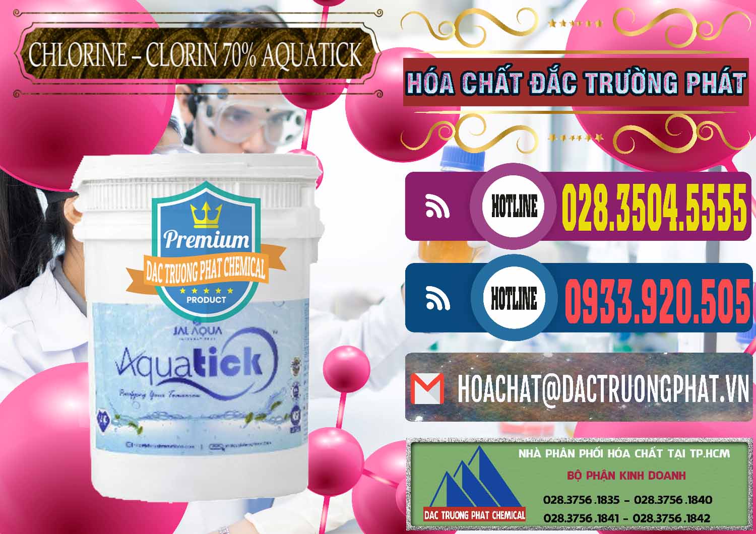 Nhà cung ứng & bán Chlorine – Clorin 70% Aquatick Thùng Cao Jal Aqua Ấn Độ India - 0237 - Cty phân phối & bán hóa chất tại TP.HCM - muabanhoachat.com.vn