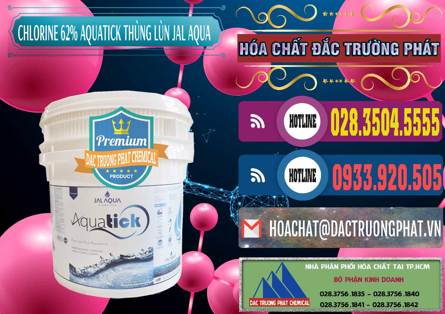 Kinh doanh ( bán ) Chlorine – Clorin 62% Aquatick Thùng Lùn Jal Aqua Ấn Độ India - 0238 - Đơn vị chuyên phân phối và cung ứng hóa chất tại TP.HCM - muabanhoachat.com.vn