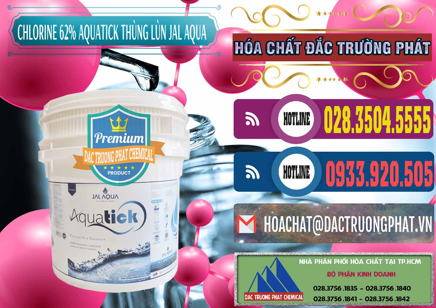 Nơi chuyên nhập khẩu & bán Chlorine – Clorin 62% Aquatick Thùng Lùn Jal Aqua Ấn Độ India - 0238 - Đơn vị cung cấp ( phân phối ) hóa chất tại TP.HCM - muabanhoachat.com.vn