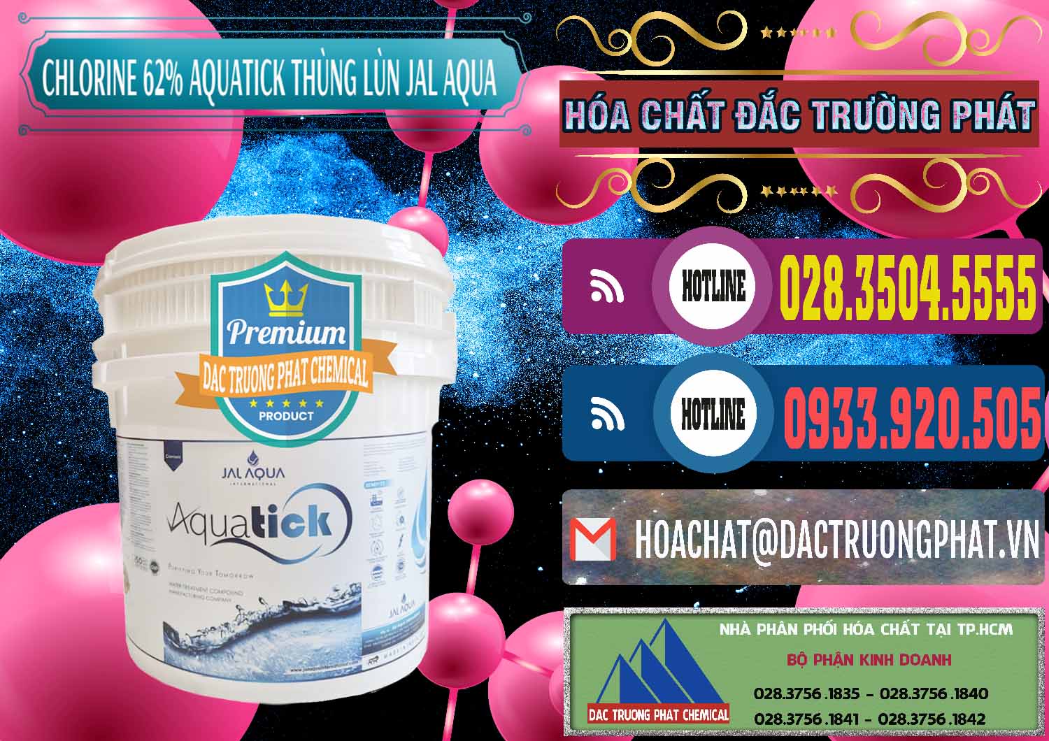 Nhà nhập khẩu & bán Chlorine – Clorin 62% Aquatick Thùng Lùn Jal Aqua Ấn Độ India - 0238 - Cty chuyên nhập khẩu _ cung cấp hóa chất tại TP.HCM - muabanhoachat.com.vn
