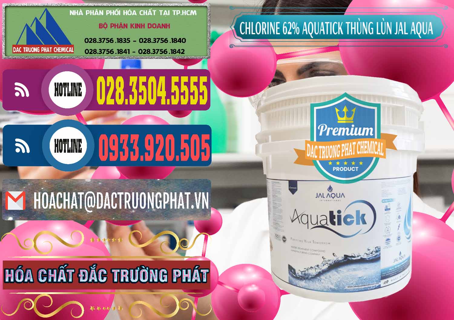 Đơn vị chuyên nhập khẩu & bán Chlorine – Clorin 62% Aquatick Thùng Lùn Jal Aqua Ấn Độ India - 0238 - Đơn vị cung cấp _ kinh doanh hóa chất tại TP.HCM - muabanhoachat.com.vn