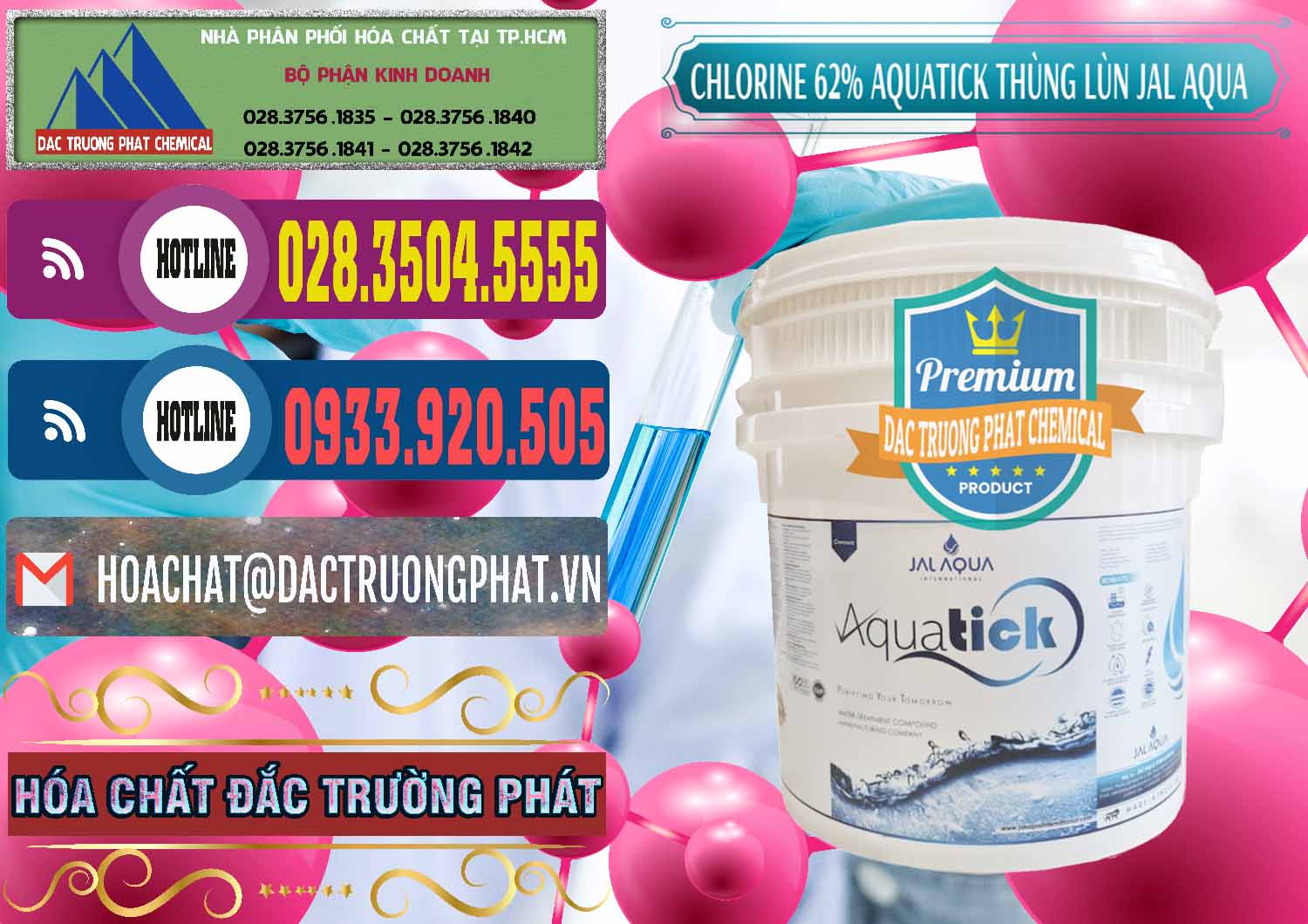 Công ty chuyên bán ( cung cấp ) Chlorine – Clorin 62% Aquatick Thùng Lùn Jal Aqua Ấn Độ India - 0238 - Nơi phân phối - kinh doanh hóa chất tại TP.HCM - muabanhoachat.com.vn