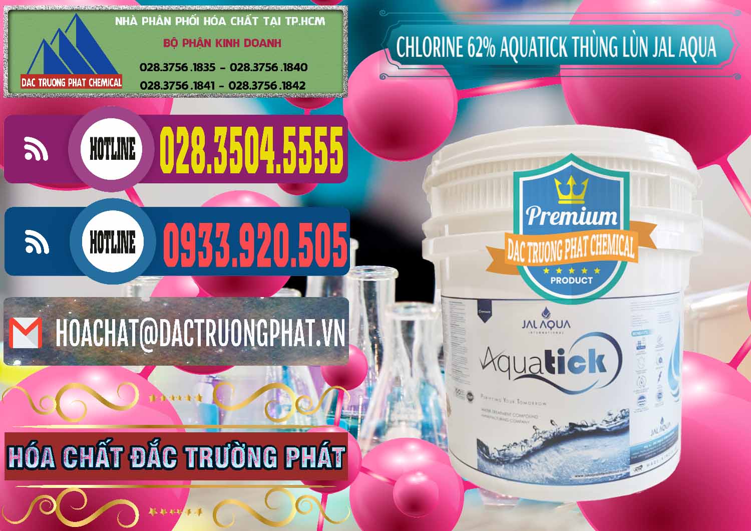 Nơi chuyên nhập khẩu & bán Chlorine – Clorin 62% Aquatick Thùng Lùn Jal Aqua Ấn Độ India - 0238 - Đơn vị cung cấp - kinh doanh hóa chất tại TP.HCM - muabanhoachat.com.vn