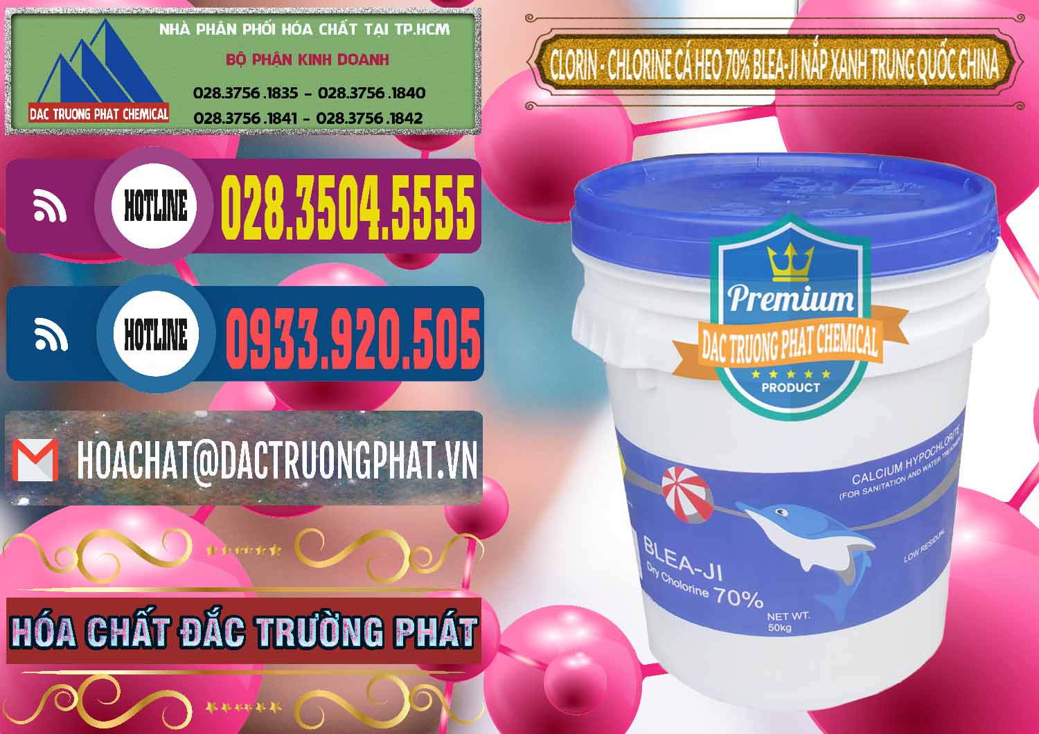Đơn vị bán và phân phối Clorin - Chlorine Cá Heo 70% Cá Heo Blea-Ji Thùng Tròn Nắp Xanh Trung Quốc China - 0208 - Phân phối ( kinh doanh ) hóa chất tại TP.HCM - muabanhoachat.com.vn