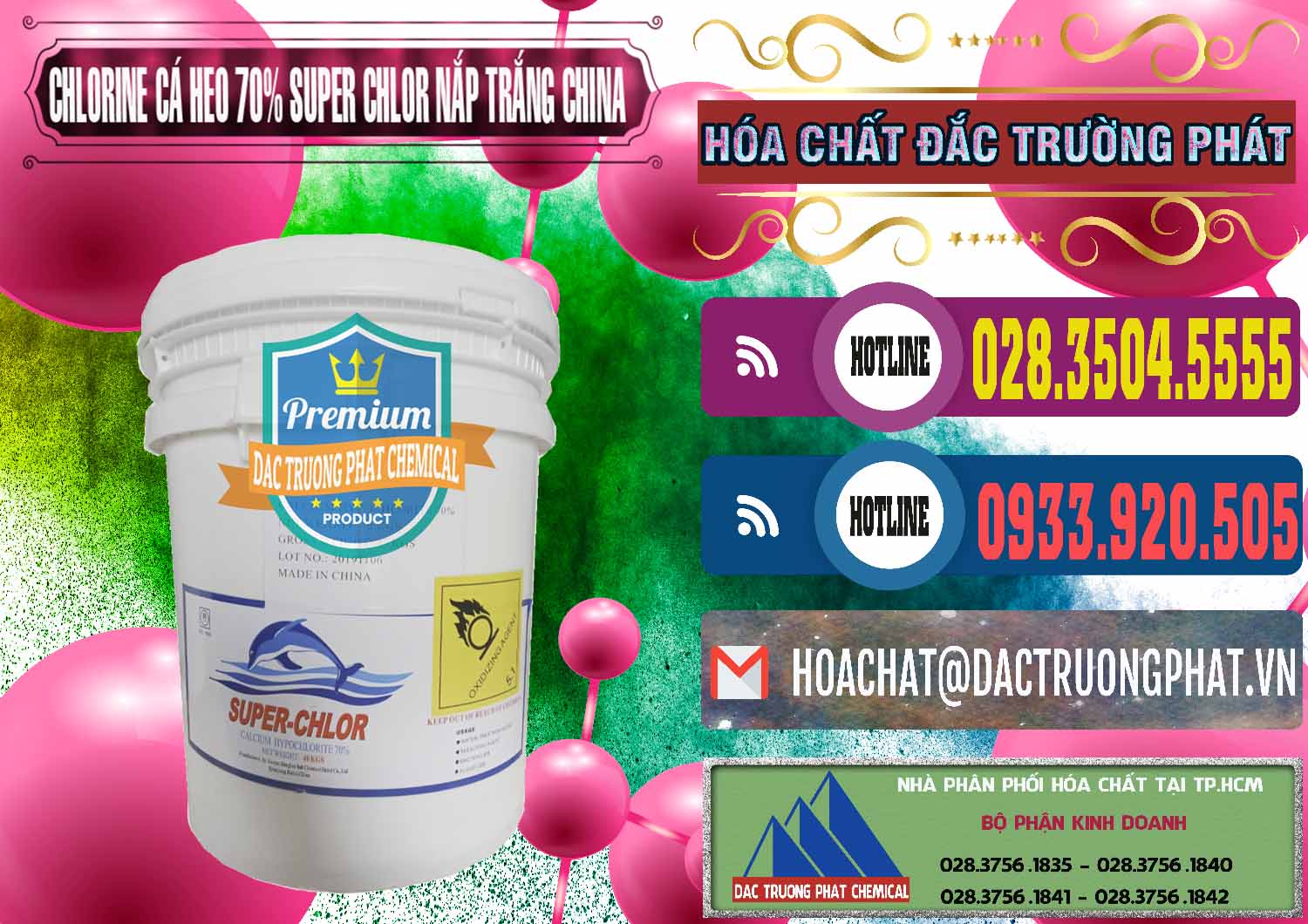 Công ty chuyên kinh doanh ( bán ) Clorin - Chlorine Cá Heo 70% Super Chlor Nắp Trắng Trung Quốc China - 0240 - Công ty cung ứng ( phân phối ) hóa chất tại TP.HCM - muabanhoachat.com.vn