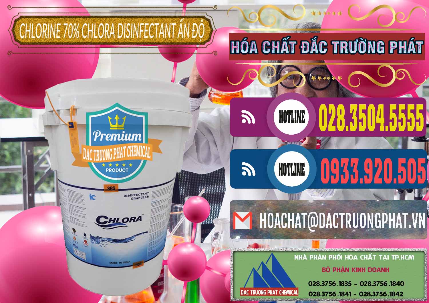 Chuyên bán và cung cấp Chlorine – Clorin 70% Chlora Disinfectant Ấn Độ India - 0213 - Nhà phân phối ( bán ) hóa chất tại TP.HCM - muabanhoachat.com.vn