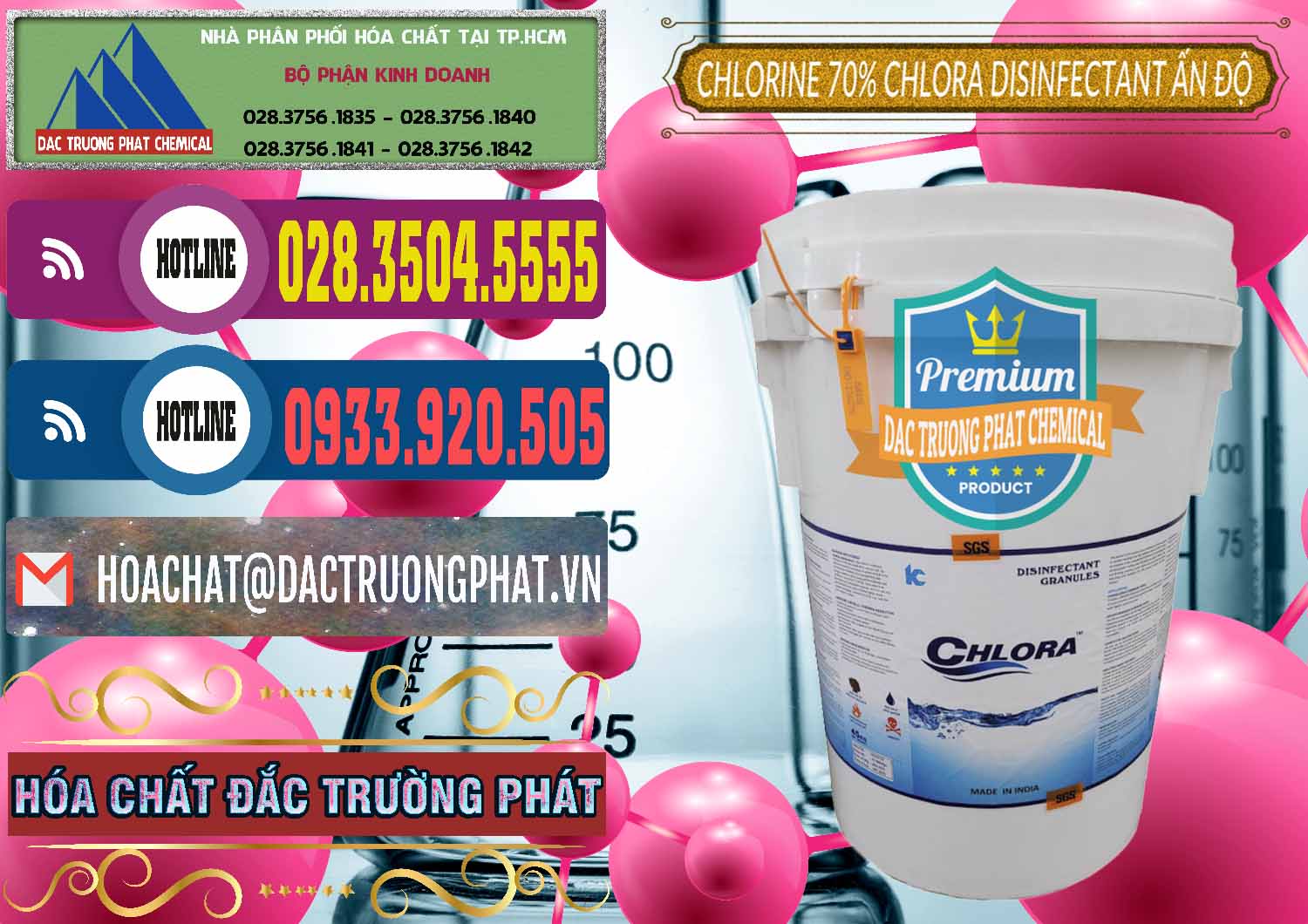 Bán & cung ứng Chlorine – Clorin 70% Chlora Disinfectant Ấn Độ India - 0213 - Cty chuyên cung cấp và nhập khẩu hóa chất tại TP.HCM - muabanhoachat.com.vn