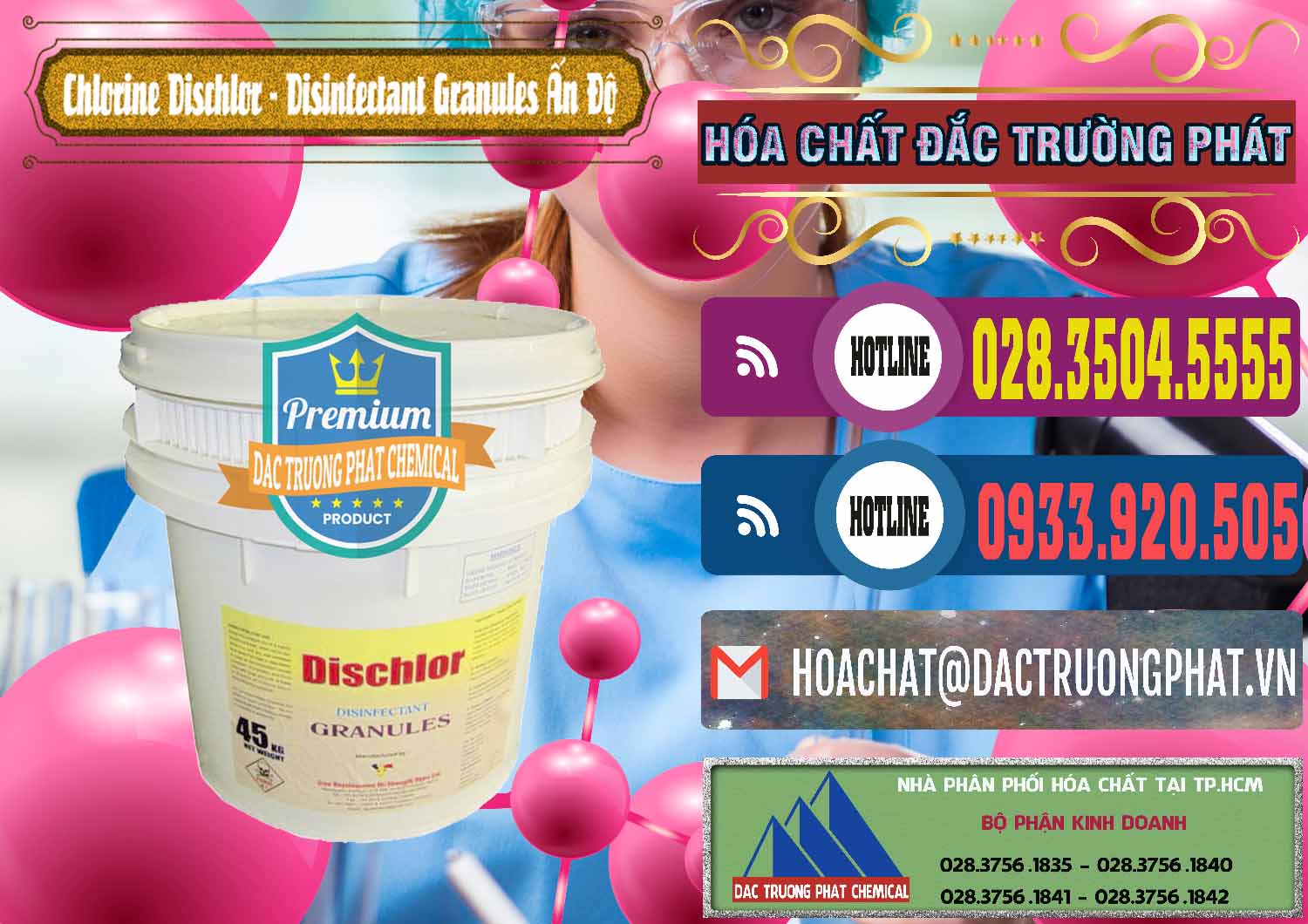 Cty cung cấp - bán Chlorine – Clorin 70% Dischlor - Disinfectant Granules Ấn Độ India - 0248 - Đơn vị phân phối - cung cấp hóa chất tại TP.HCM - muabanhoachat.com.vn