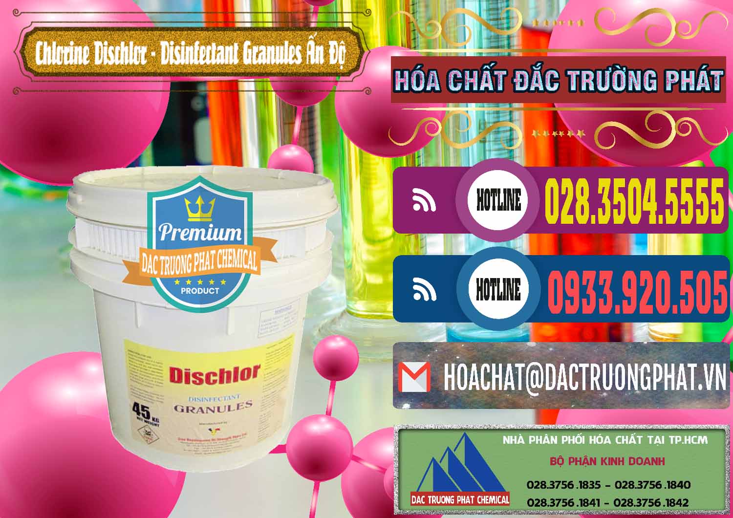 Nơi nhập khẩu - bán Chlorine – Clorin 70% Dischlor - Disinfectant Granules Ấn Độ India - 0248 - Đơn vị chuyên bán _ cung cấp hóa chất tại TP.HCM - muabanhoachat.com.vn