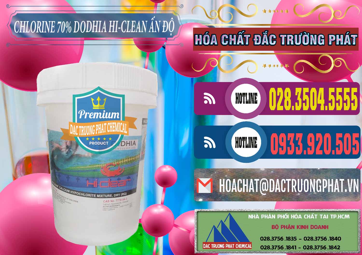 Nơi chuyên phân phối - bán Chlorine – Clorin 70% Dodhia Hi-Clean Ấn Độ India - 0214 - Nhà cung cấp và kinh doanh hóa chất tại TP.HCM - muabanhoachat.com.vn