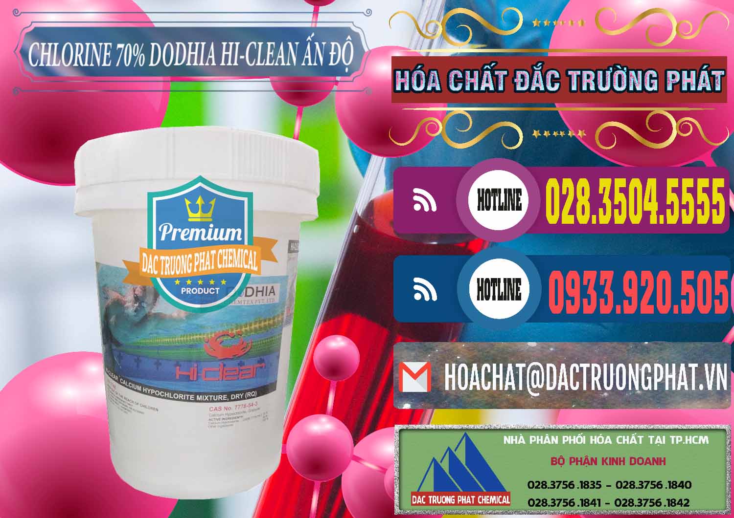 Đơn vị chuyên kinh doanh & bán Chlorine – Clorin 70% Dodhia Hi-Clean Ấn Độ India - 0214 - Nơi chuyên cung ứng _ phân phối hóa chất tại TP.HCM - muabanhoachat.com.vn