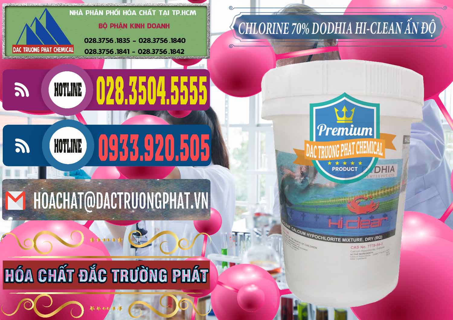 Nhà phân phối _ bán Chlorine – Clorin 70% Dodhia Hi-Clean Ấn Độ India - 0214 - Chuyên kinh doanh _ cung cấp hóa chất tại TP.HCM - muabanhoachat.com.vn
