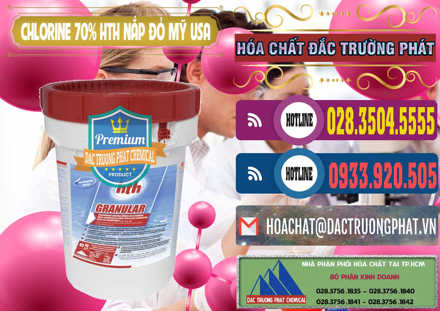 Nơi chuyên cung cấp & bán Clorin – Chlorine 70% HTH Nắp Đỏ Mỹ Usa - 0244 - Công ty chuyên cung ứng _ phân phối hóa chất tại TP.HCM - muabanhoachat.com.vn