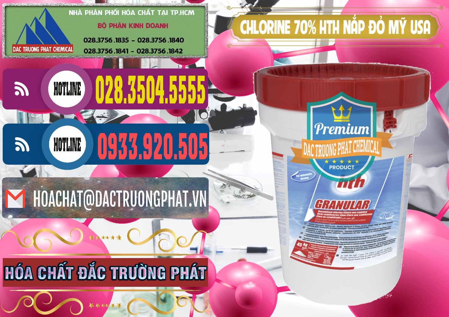Nơi chuyên bán và phân phối Clorin – Chlorine 70% HTH Nắp Đỏ Mỹ Usa - 0244 - Nơi chuyên phân phối & cung ứng hóa chất tại TP.HCM - muabanhoachat.com.vn