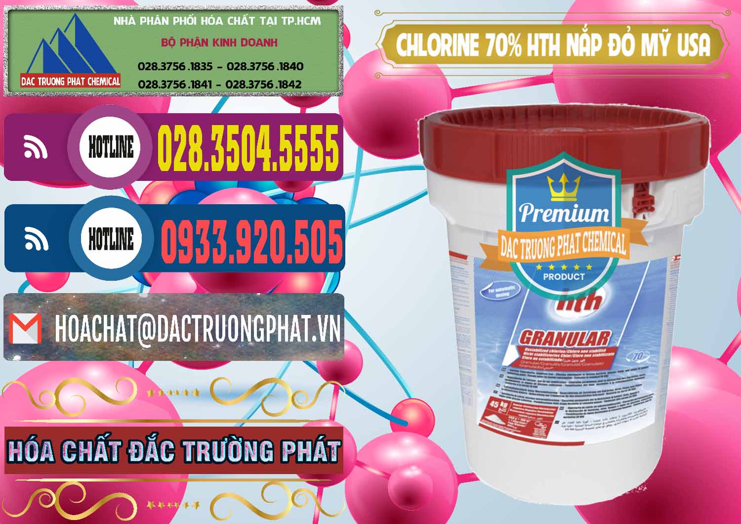 Đơn vị chuyên bán ( cung cấp ) Clorin – Chlorine 70% HTH Nắp Đỏ Mỹ Usa - 0244 - Chuyên kinh doanh - cung cấp hóa chất tại TP.HCM - muabanhoachat.com.vn