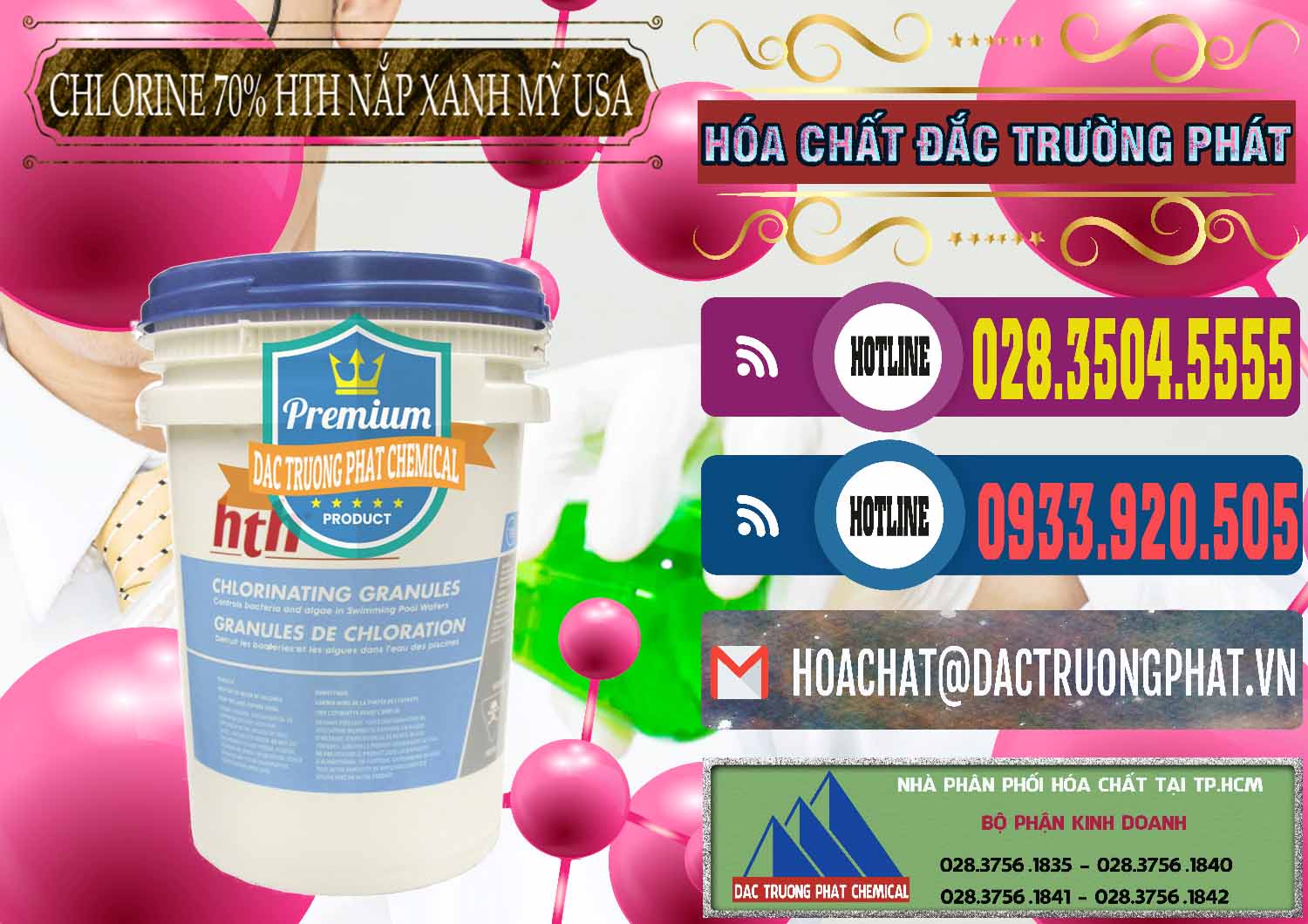 Cty chuyên bán ( cung ứng ) Clorin – Chlorine 70% HTH Nắp Xanh Mỹ Usa - 0245 - Công ty chuyên nhập khẩu - cung cấp hóa chất tại TP.HCM - muabanhoachat.com.vn
