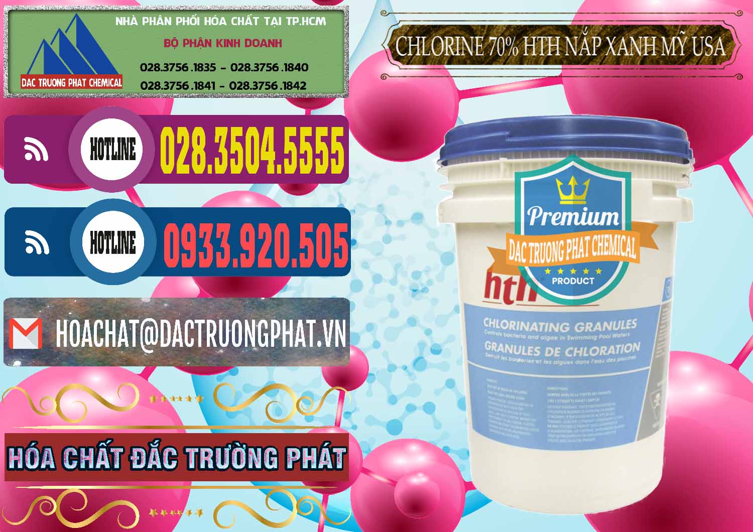 Kinh doanh ( bán ) Clorin – Chlorine 70% HTH Nắp Xanh Mỹ Usa - 0245 - Chuyên phân phối & nhập khẩu hóa chất tại TP.HCM - muabanhoachat.com.vn