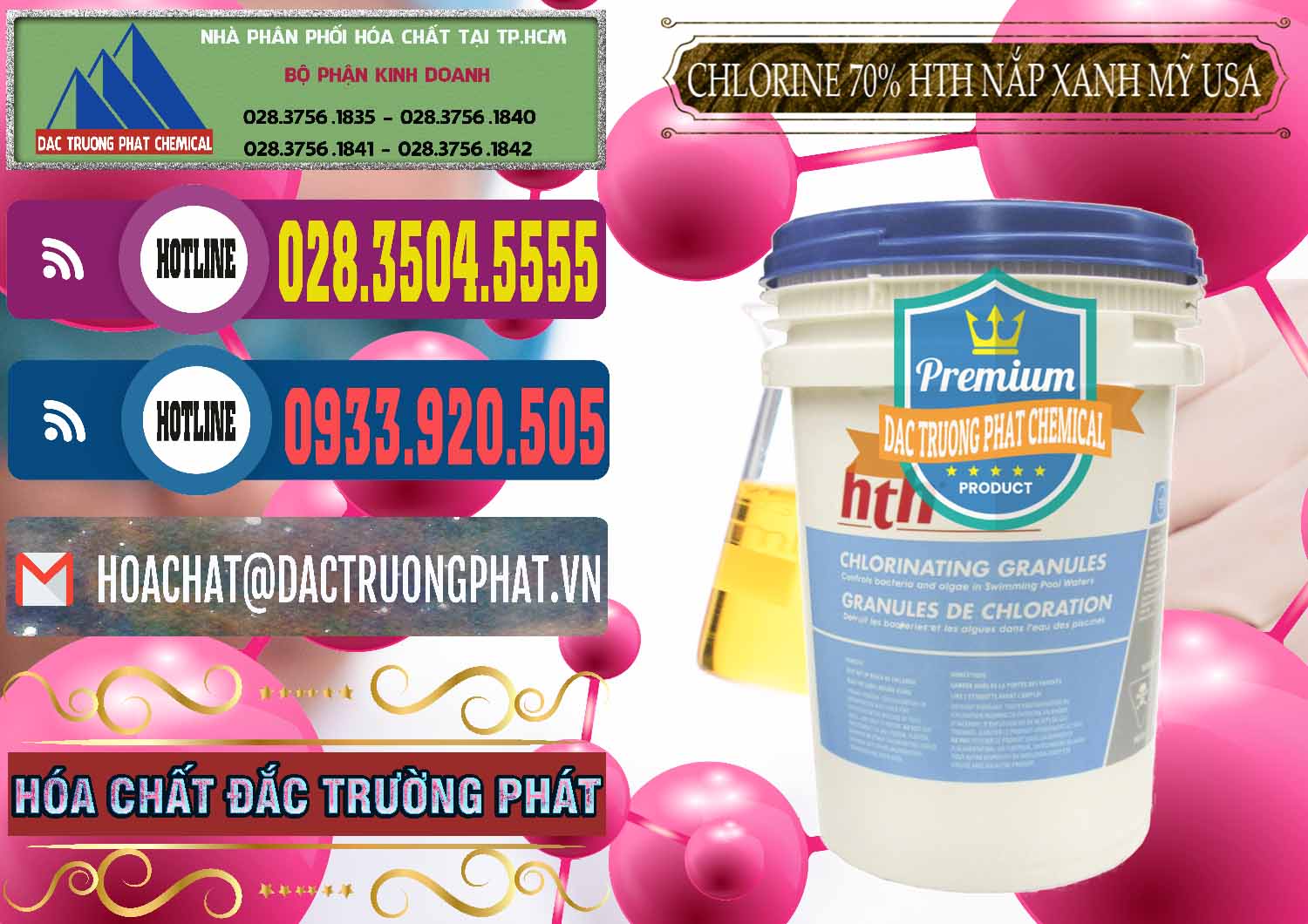 Nơi cung cấp ( bán ) Clorin – Chlorine 70% HTH Nắp Xanh Mỹ Usa - 0245 - Cty cung cấp và kinh doanh hóa chất tại TP.HCM - muabanhoachat.com.vn