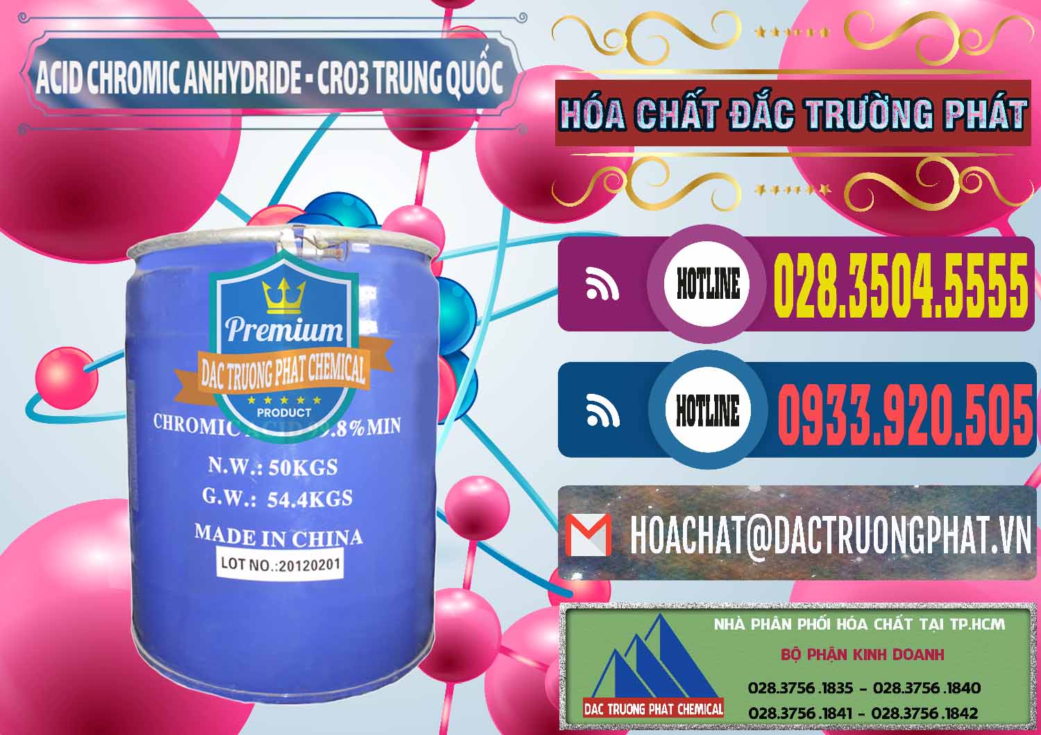 Cty cung cấp _ bán Acid Chromic Anhydride - Cromic CRO3 Trung Quốc China - 0007 - Nơi phân phối - cung ứng hóa chất tại TP.HCM - muabanhoachat.com.vn